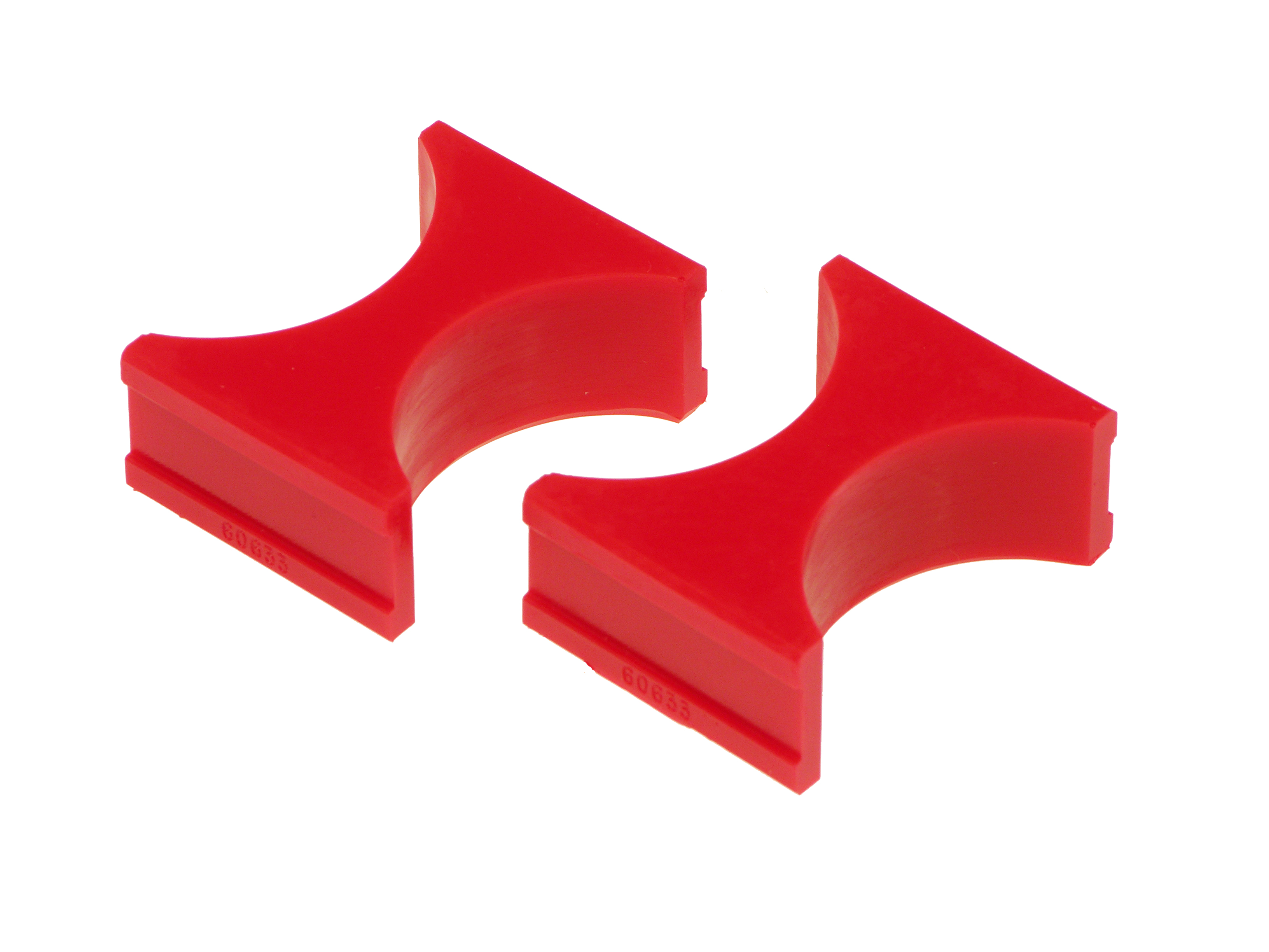 Prothane 19-1722 - Universal Shock Reservoir Mounts - 2.5/2.5 Diameter - Red