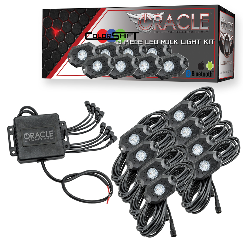 ORACLE Lighting 5797-333 -   Bluetooth ColorSHIFT Underbody Rock Light Kit - 8 PCS