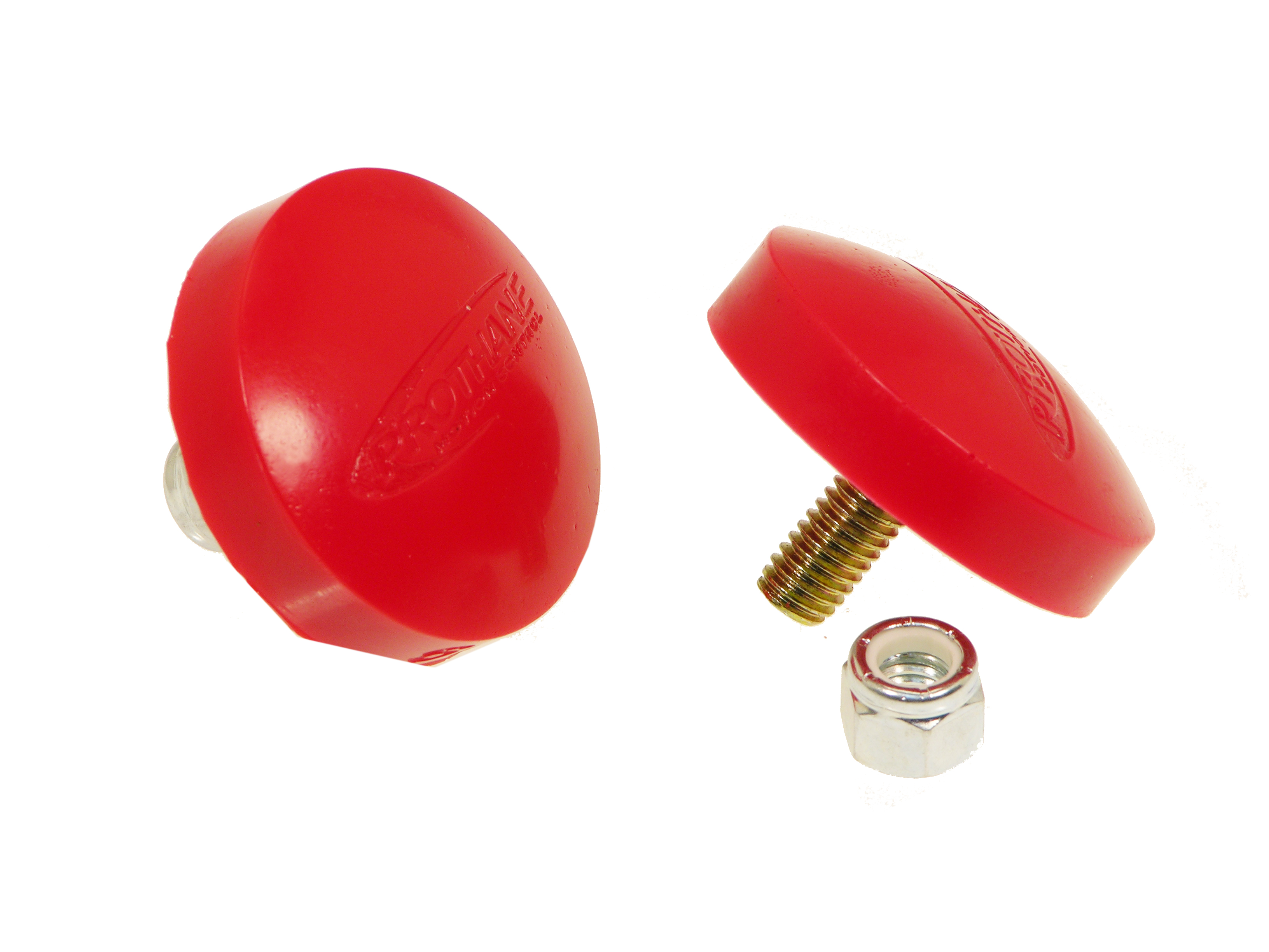 Prothane 19-1316 - Universal Bump Stop 11/16X2 Button - Red