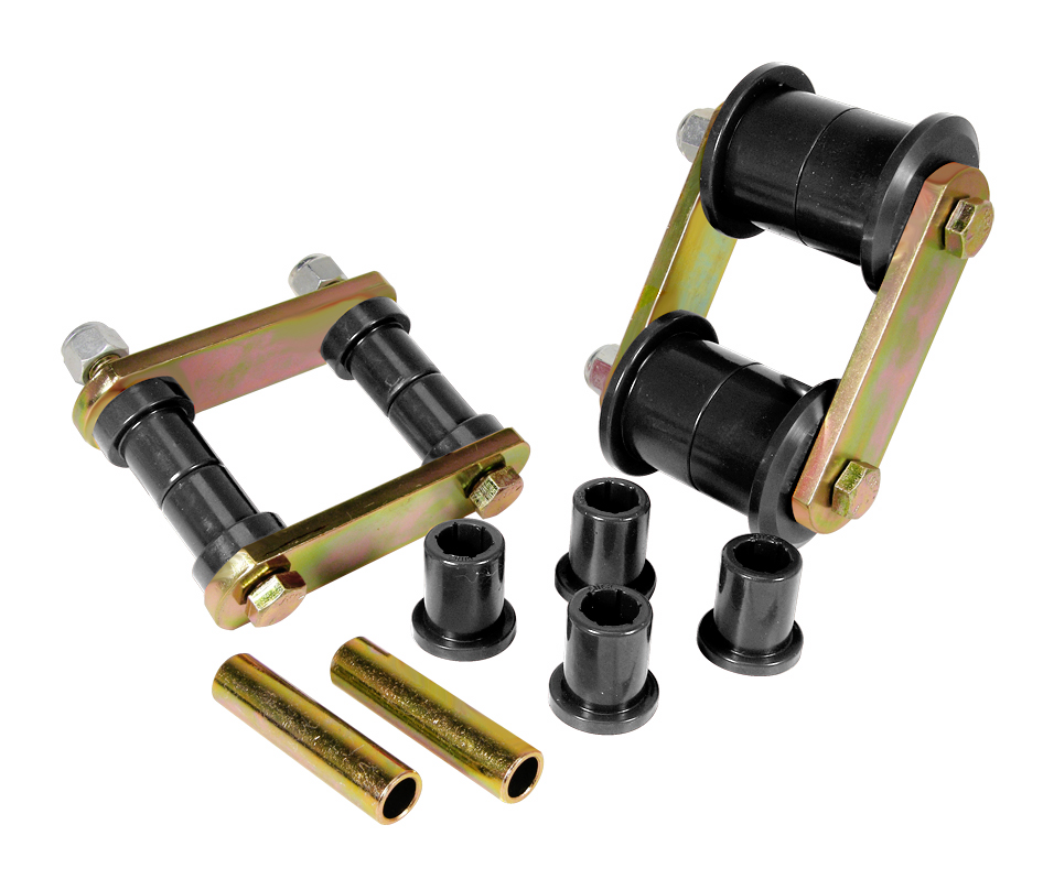 Prothane 4-1010-BL - 60-74 Chrysler B & E Body HD Spring & Shackles Bushings - Black