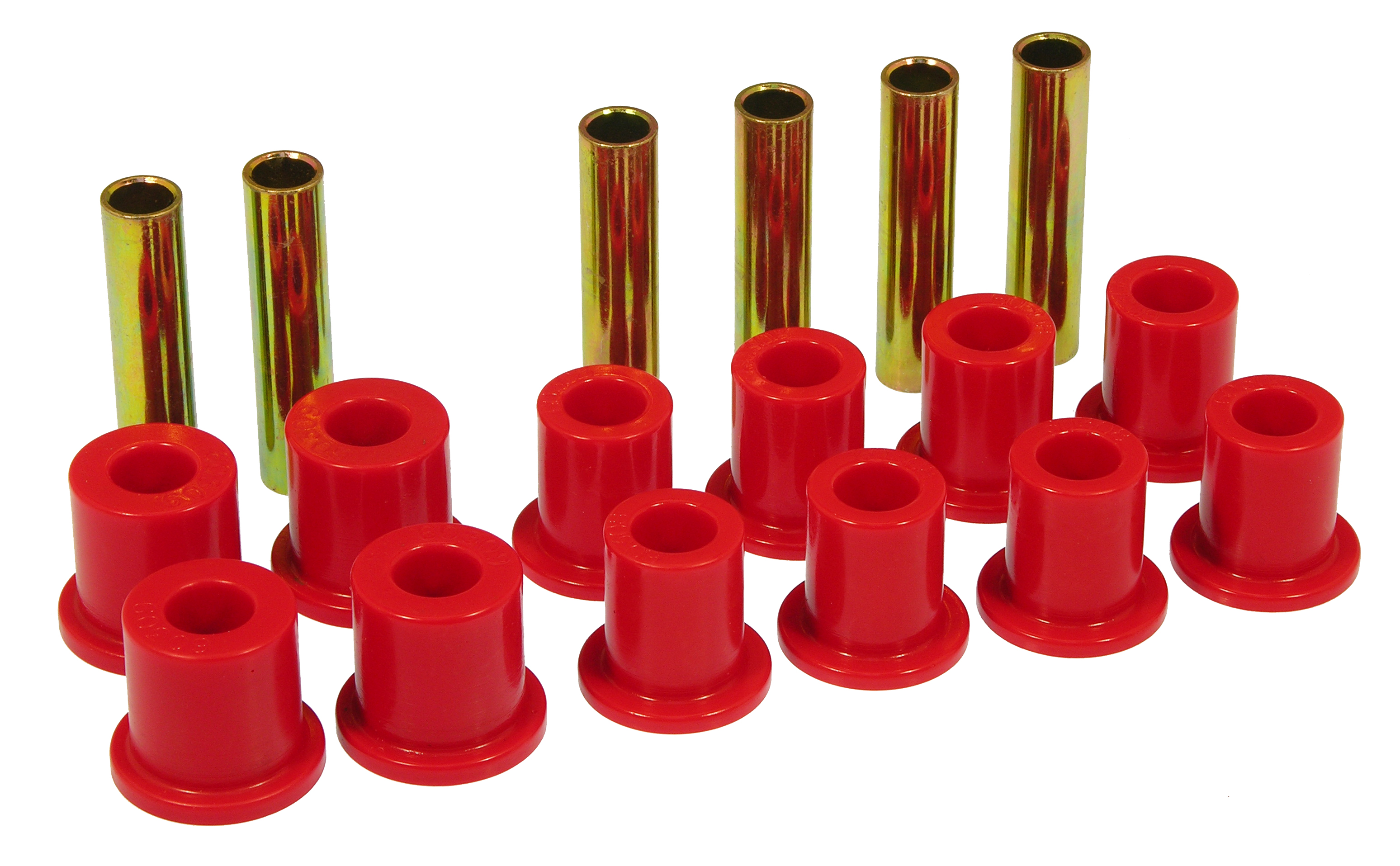 Prothane 6-1010 - 73-77 Ford F250 4wd Front Spring & Shackle Bushings - Red Prothane 6-1010 - 73-77 Ford F250 4wd Front Spring & Shackle Bushings - Red