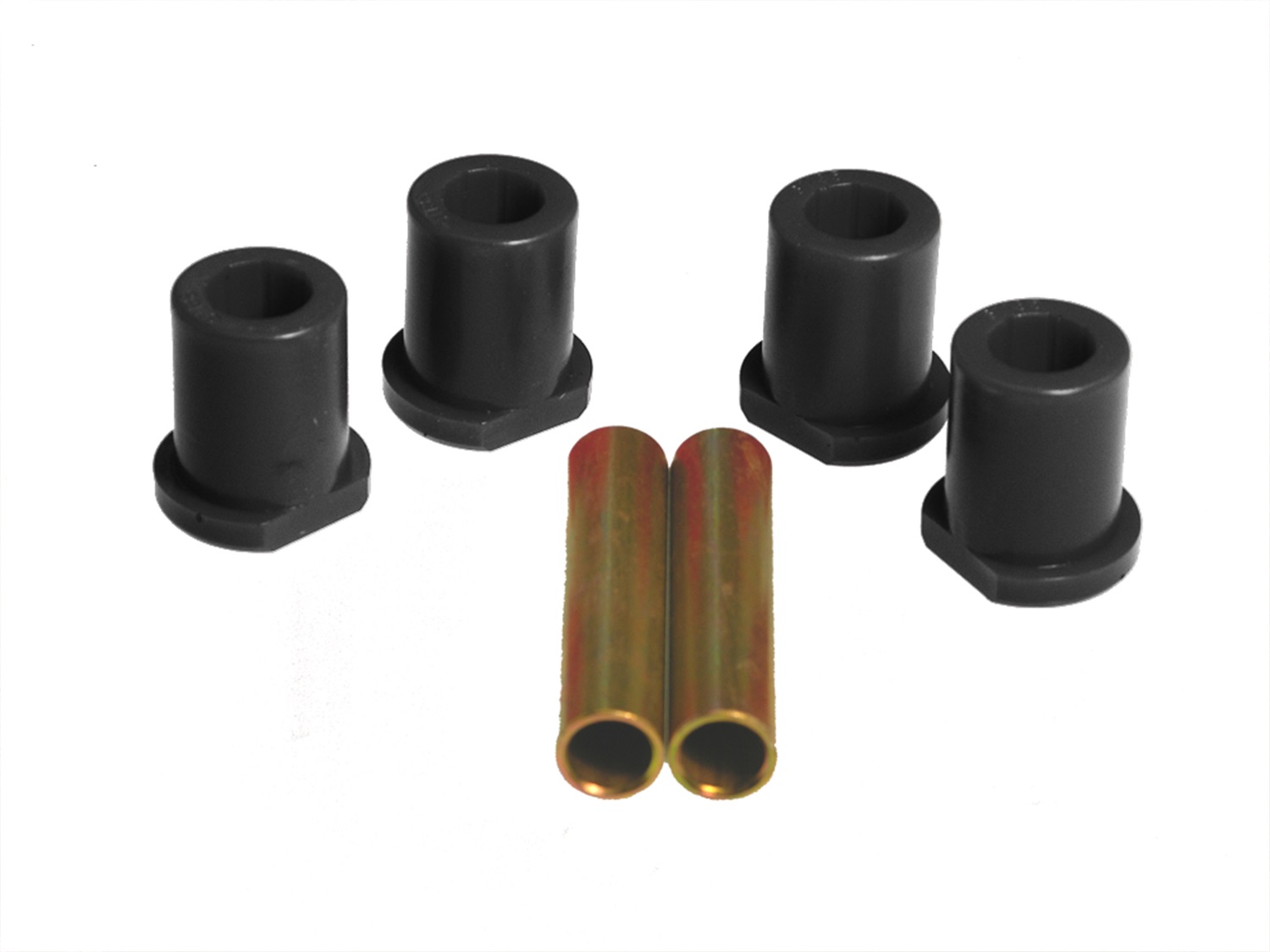 Prothane 6-811-BL - 80-98 Ford Truck 2/4wd (w/ Molded Shackles) Rear Frame Shackle Bushings - Black