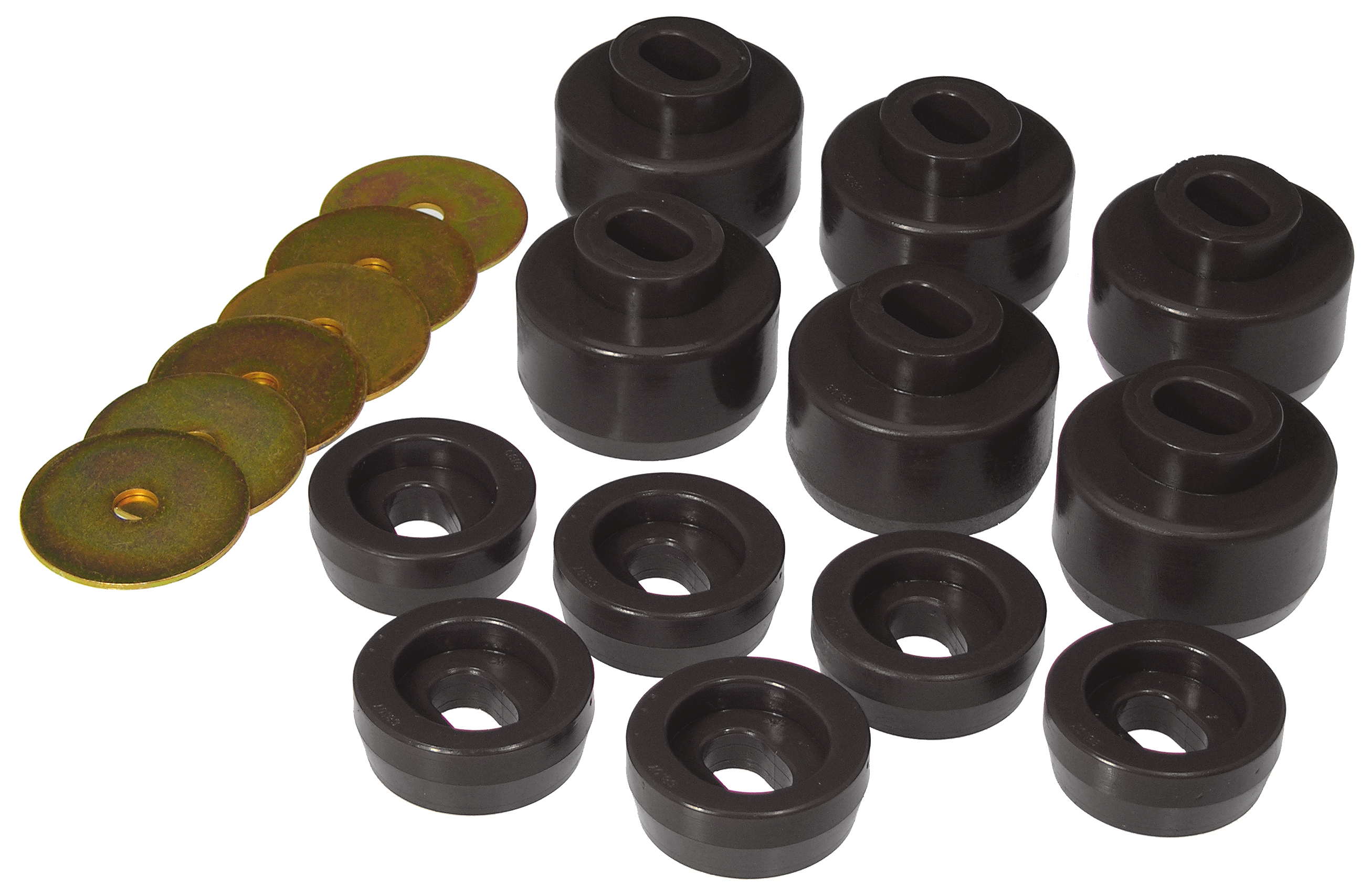 Prothane 7-147-BL - 07-14 Chevy Silverado Body Mount 12 Bushing Kit - Black