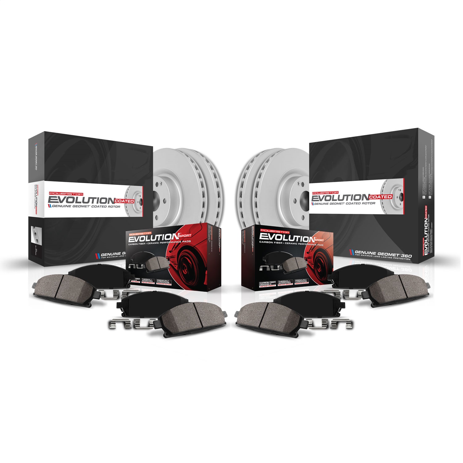 PowerStop CRK6065 - Power Stop 11-15 BMW X5 Front & Rear Z23 Evolution Sport Coated Brake Kit