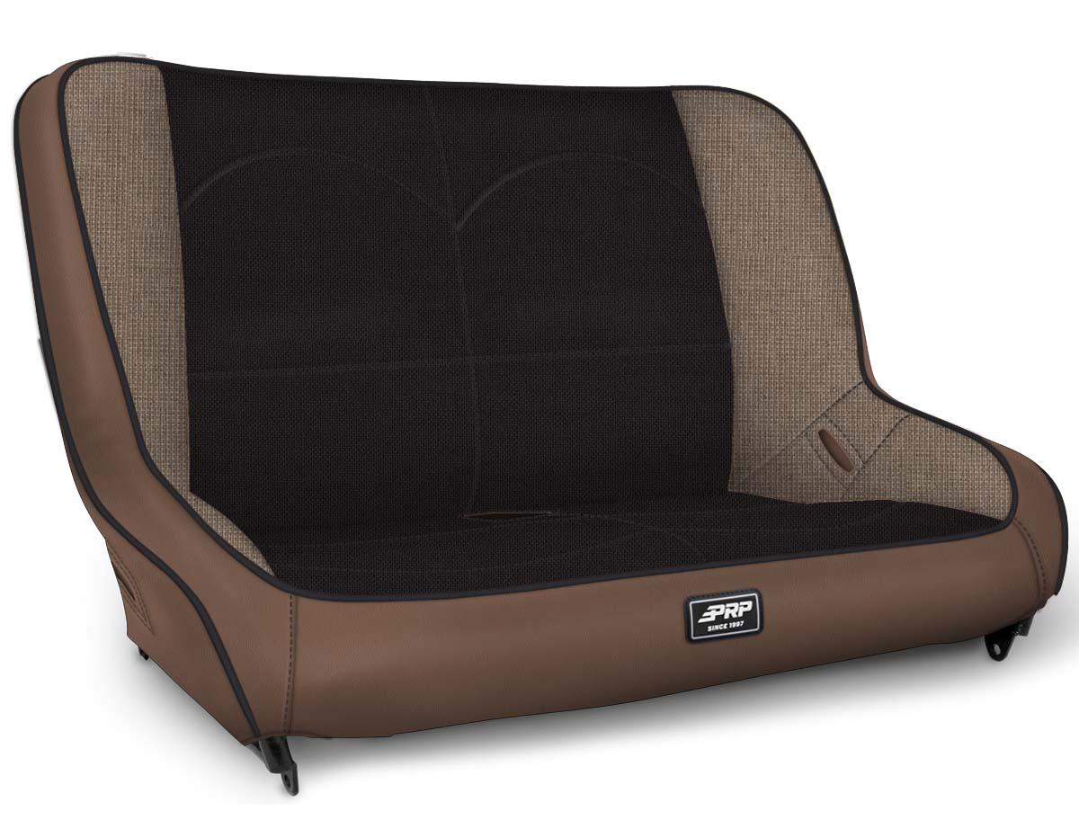 PRP Seats A3610-36-64 - Low Back Rear Bench for Jeep CJ7/YJ Tan and Black