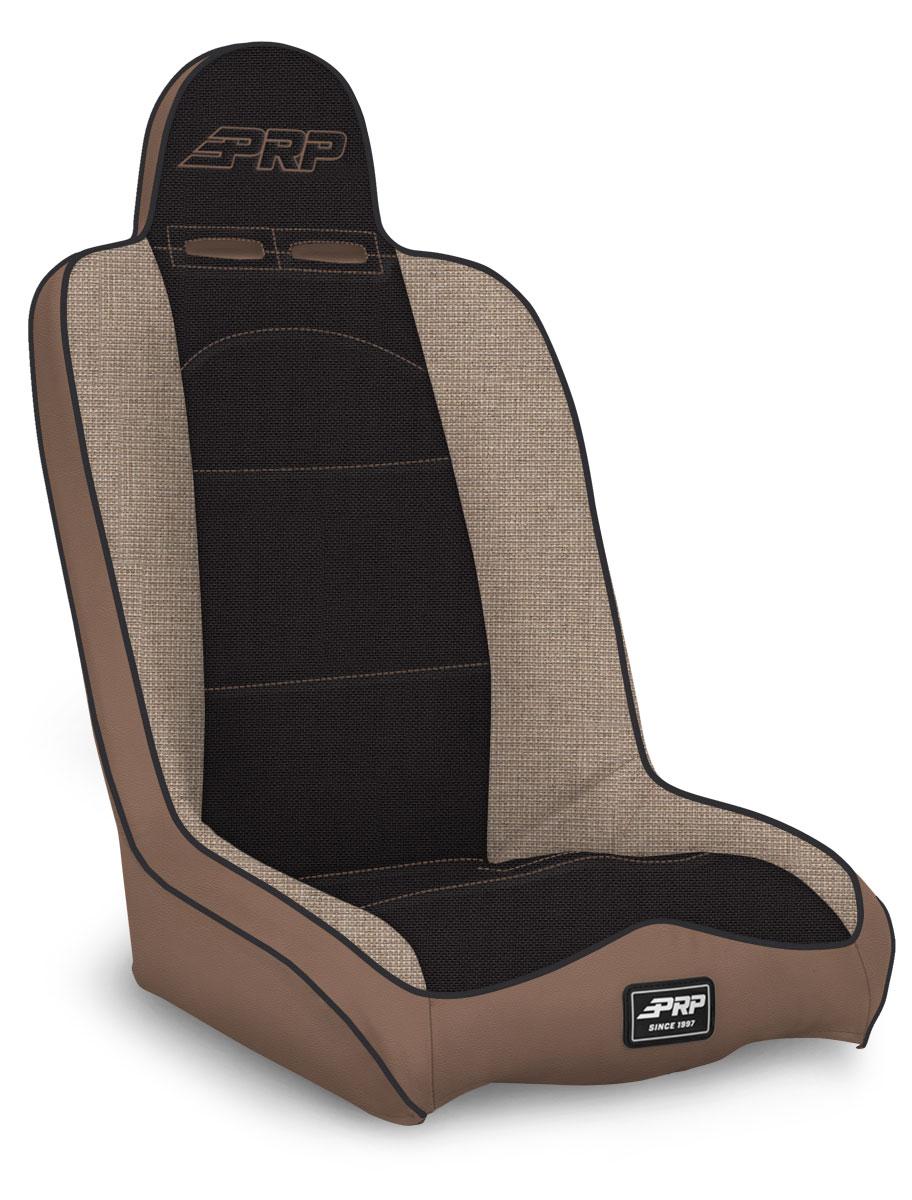 PRP Seats A140110-64 - Daily Driver High Back Suspension Seat Tan and Black Tweed
