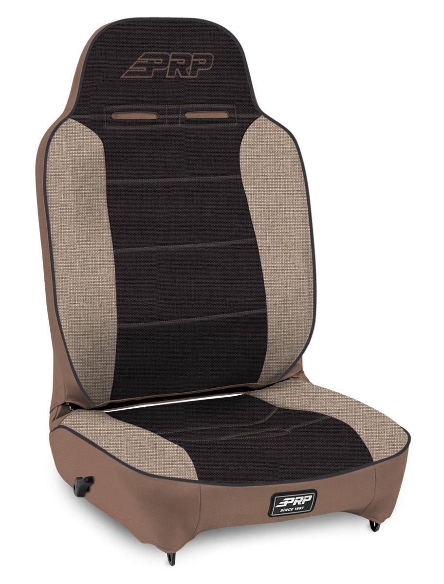 PRP Seats A13011045-64 - Enduro High Back Reclining Suspension Seat Passenger Side Tan and Black