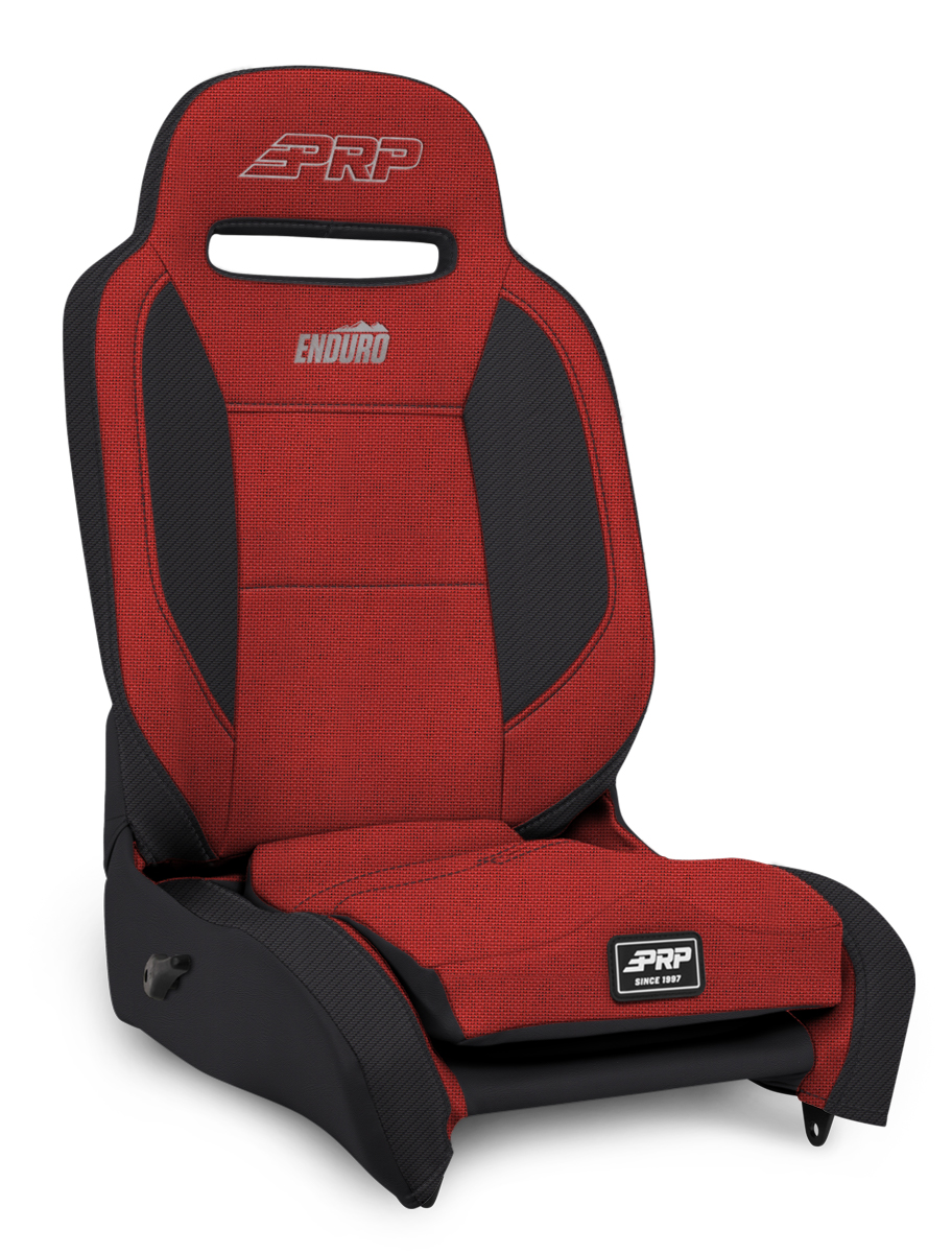 PRP Seats A13011045-72 - Enduro High Back Reclining Suspension Seat Passenger Side Black and Red PRP Seats A13011045-72 - Enduro High Back Reclining Suspension Seat Passenger Side Black and Red