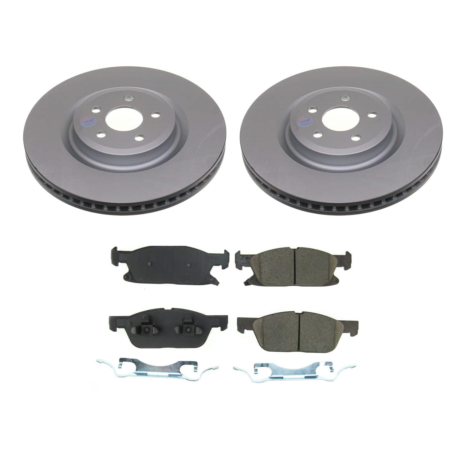 PowerStop CRK8542 - Power Stop 19-22 Ford Edge Front Z17 Coated Brake Kit PowerStop CRK8542 - Power Stop 19-22 Ford Edge Front Z17 Coated Brake Kit