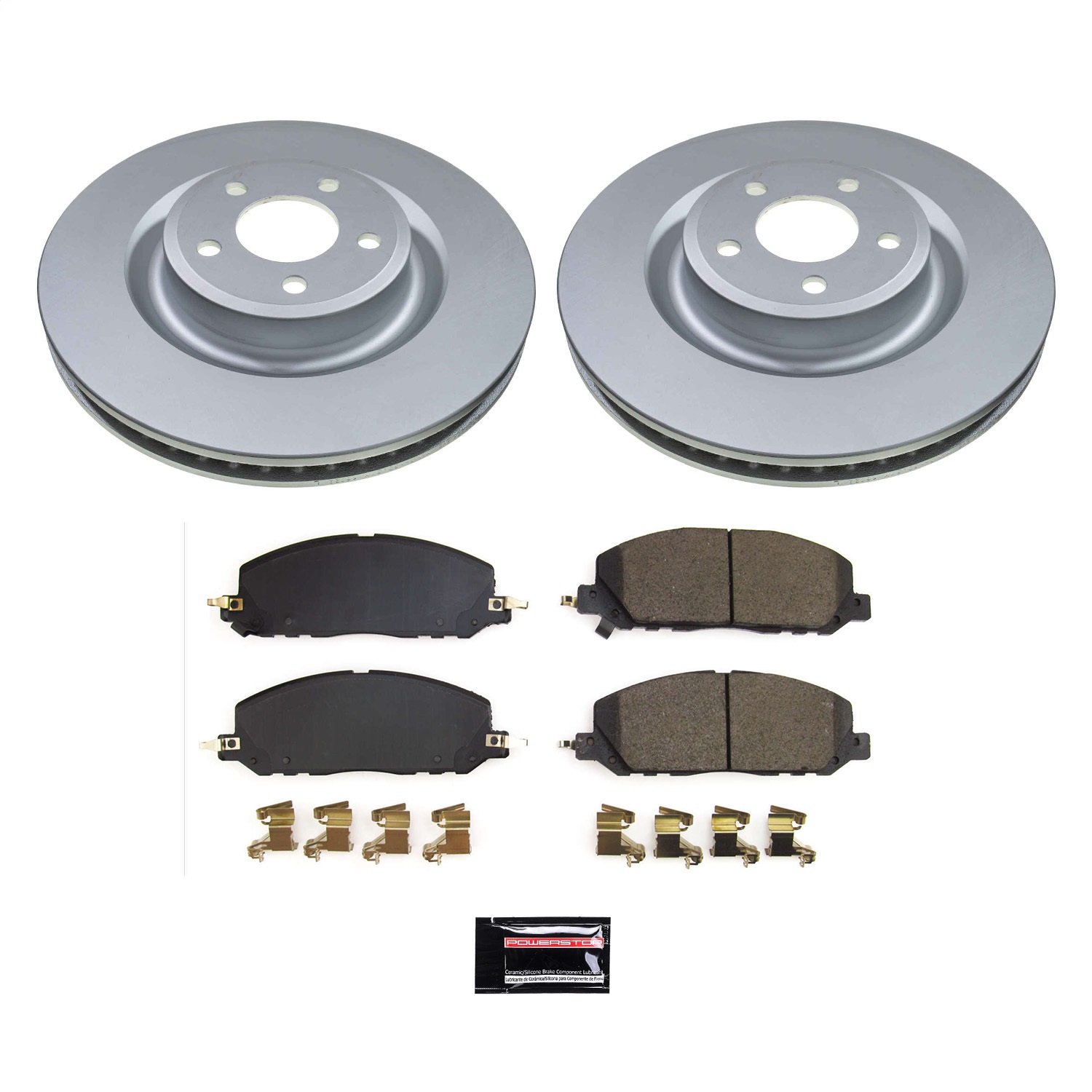 PowerStop CRK8672 - Power Stop 20-21 Lincoln Aviator Front Z17 Coated Brake Kit