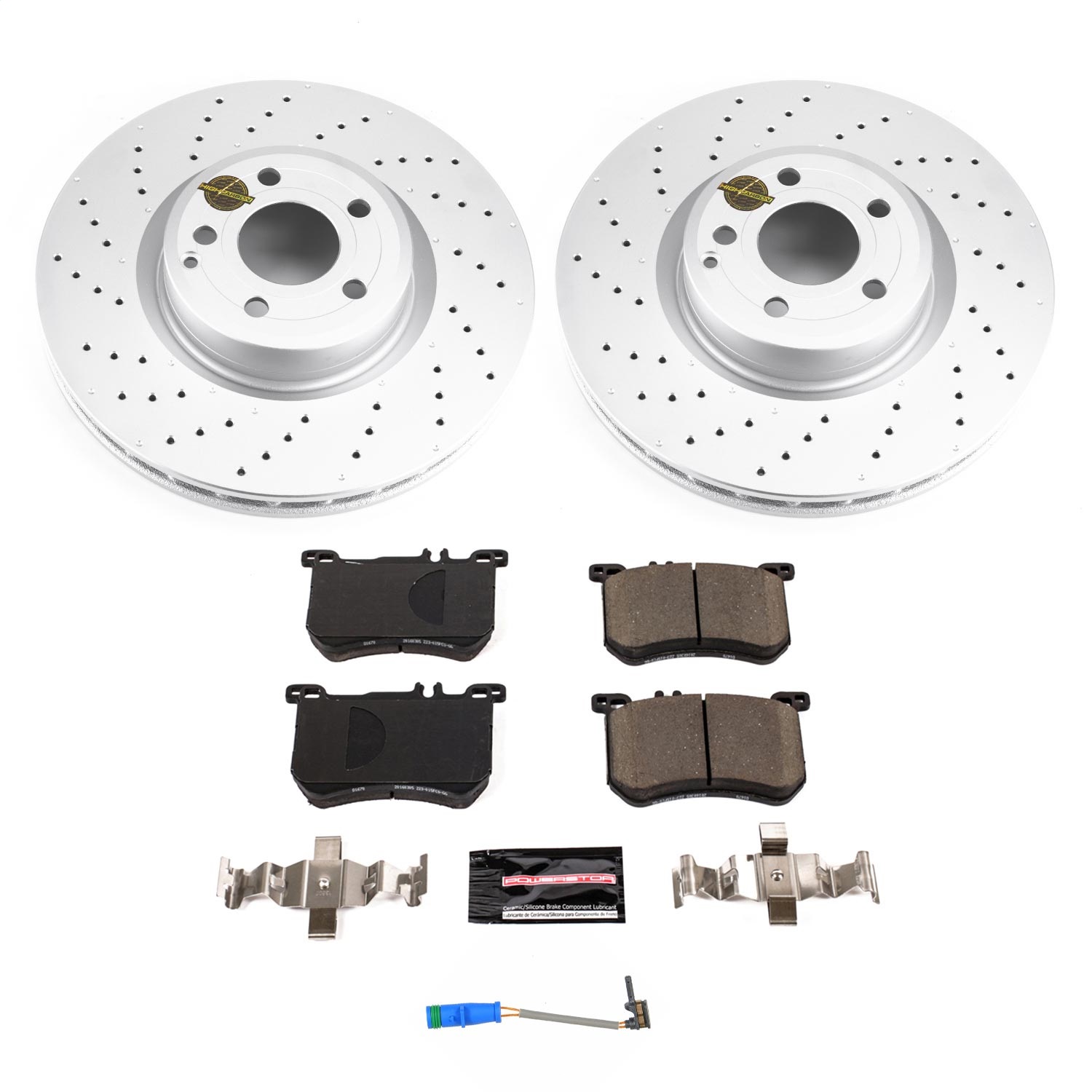 PowerStop CRK8704 - Power Stop 15-16 Mercedes-Benz SL400 Front Z23 Coated Brake Kit