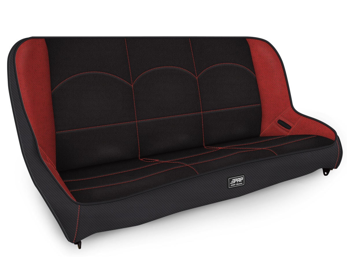 PRP Seats A3610-47-72 - Low Back Rear Bench for Jeep JKU/JLU Black and Red PRP Seats A3610-47-72 - Low Back Rear Bench for Jeep JKU/JLU Black and Red