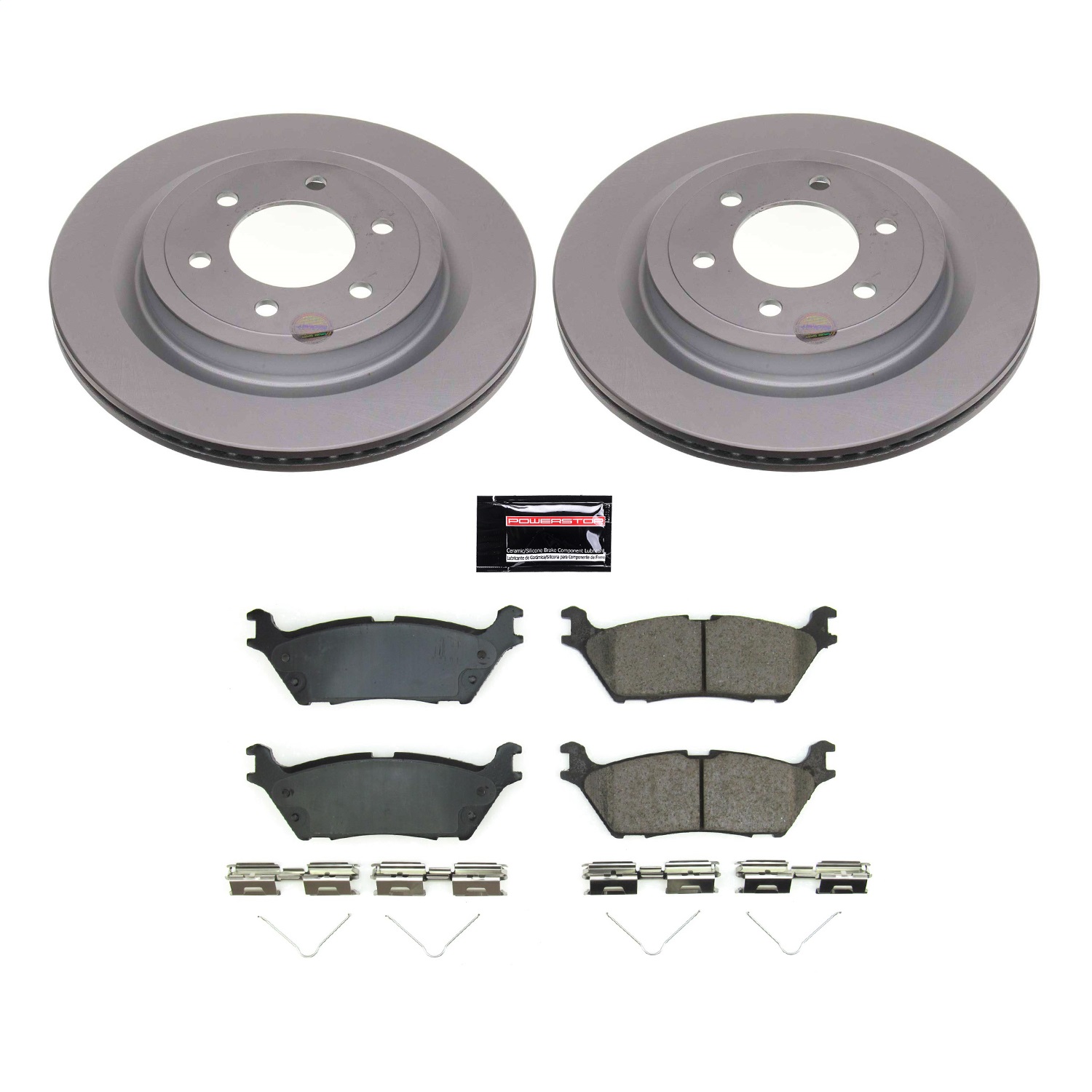 PowerStop CRK8765 - Power Stop 21-22 Ford F-150 (w/350mm Rear Rotors) Rear Z17 Coated Brake Kit PowerStop CRK8765 - Power Stop 21-22 Ford F-150 (w/350mm Rear Rotors) Rear Z17 Coated Brake Kit