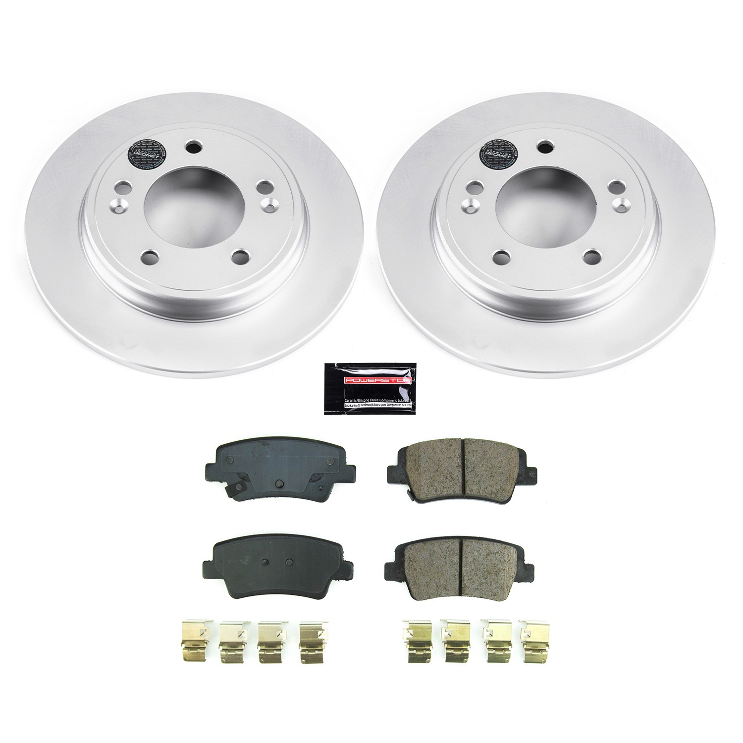 PowerStop CRK8769 - Power Stop 2021 Hyundai Elantra Rear Z17 Coated Brake Kit