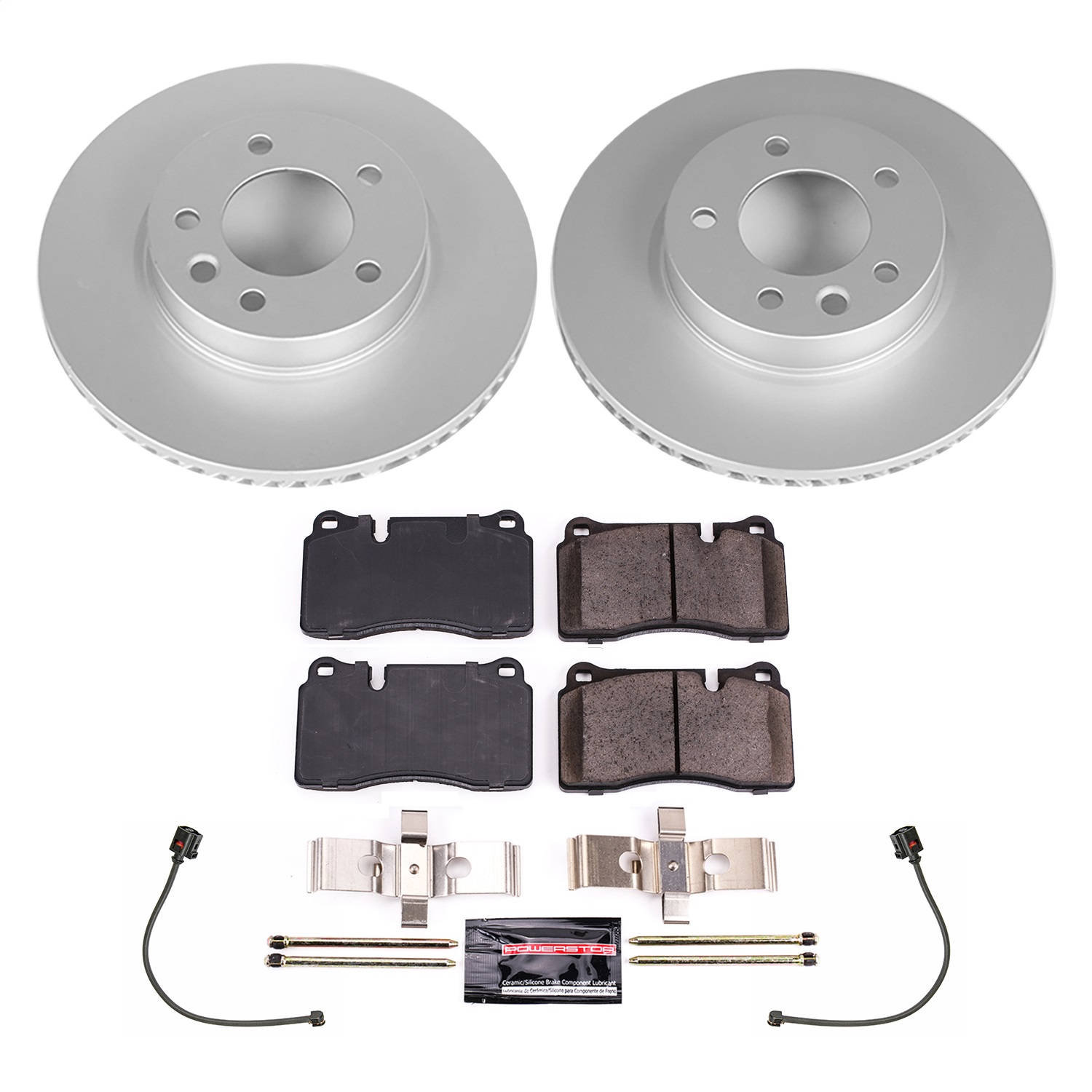 PowerStop CRK8821 - Power Stop 11-17 Volkswagen Touareg Front Z23 Evolution Coated Brake Kit