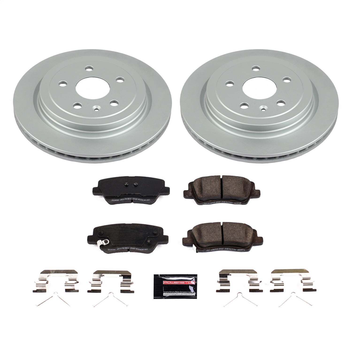 PowerStop CRK8965 - Power Stop 19 Cadillac CTS Rear Z17 Coated Brake Kit
