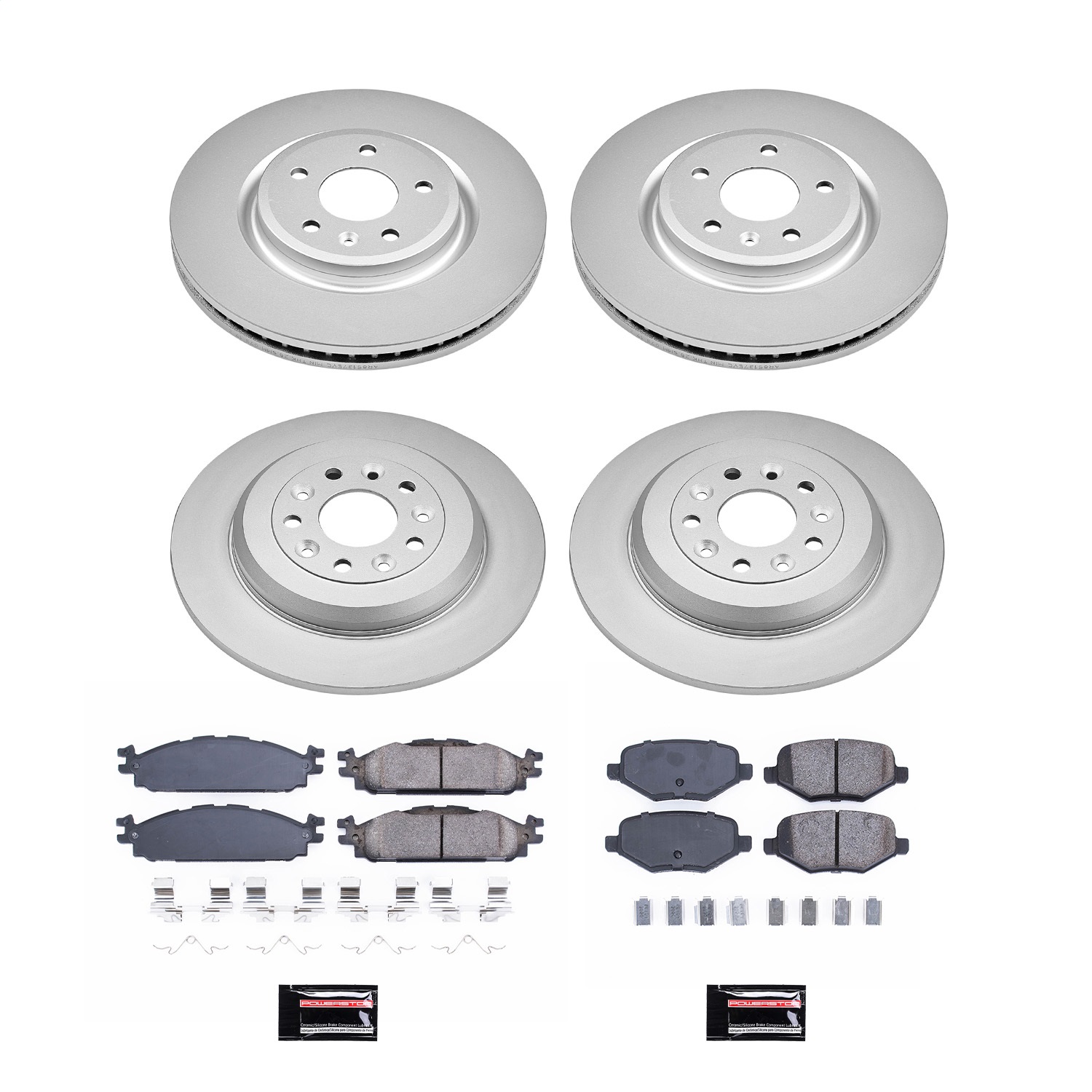 PowerStop CRK8971 - Power Stop 11-19 Lincoln MKT Front & Rear Z17 Coated Brake Kit