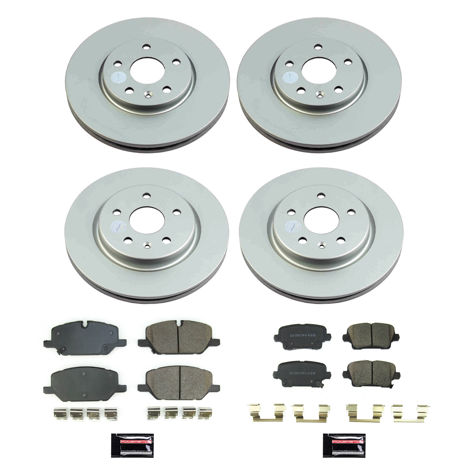 PowerStop CRK8898 - Power Stop 20-21 Cadillac XT4 Front and Rear Z17 Coated Brake Kit PowerStop CRK8898 - Power Stop 20-21 Cadillac XT4 Front and Rear Z17 Coated Brake Kit