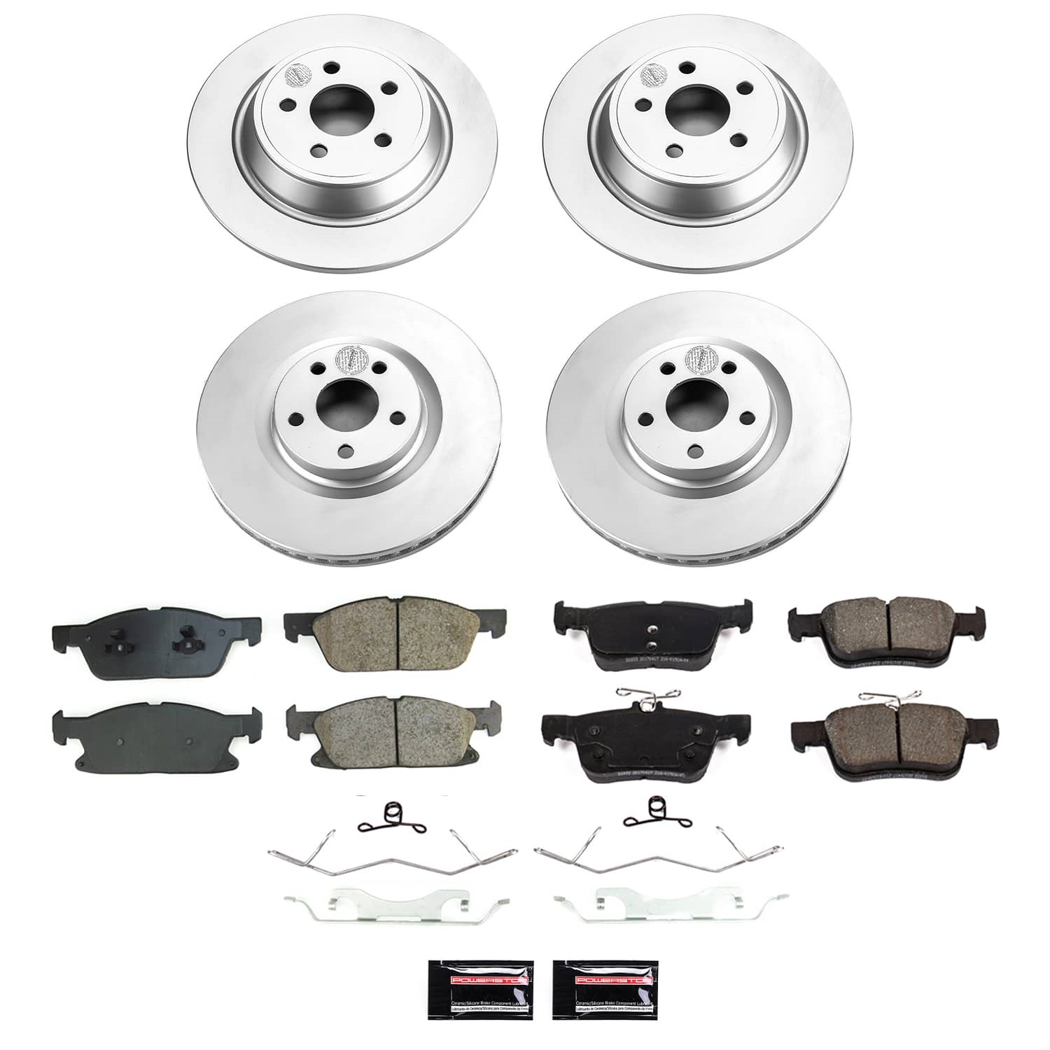 PowerStop CRK8976 - Power Stop 17-20 Lincoln Continental Front and Rear Z17 Coated Brake Kit PowerStop CRK8976 - Power Stop 17-20 Lincoln Continental Front and Rear Z17 Coated Brake Kit