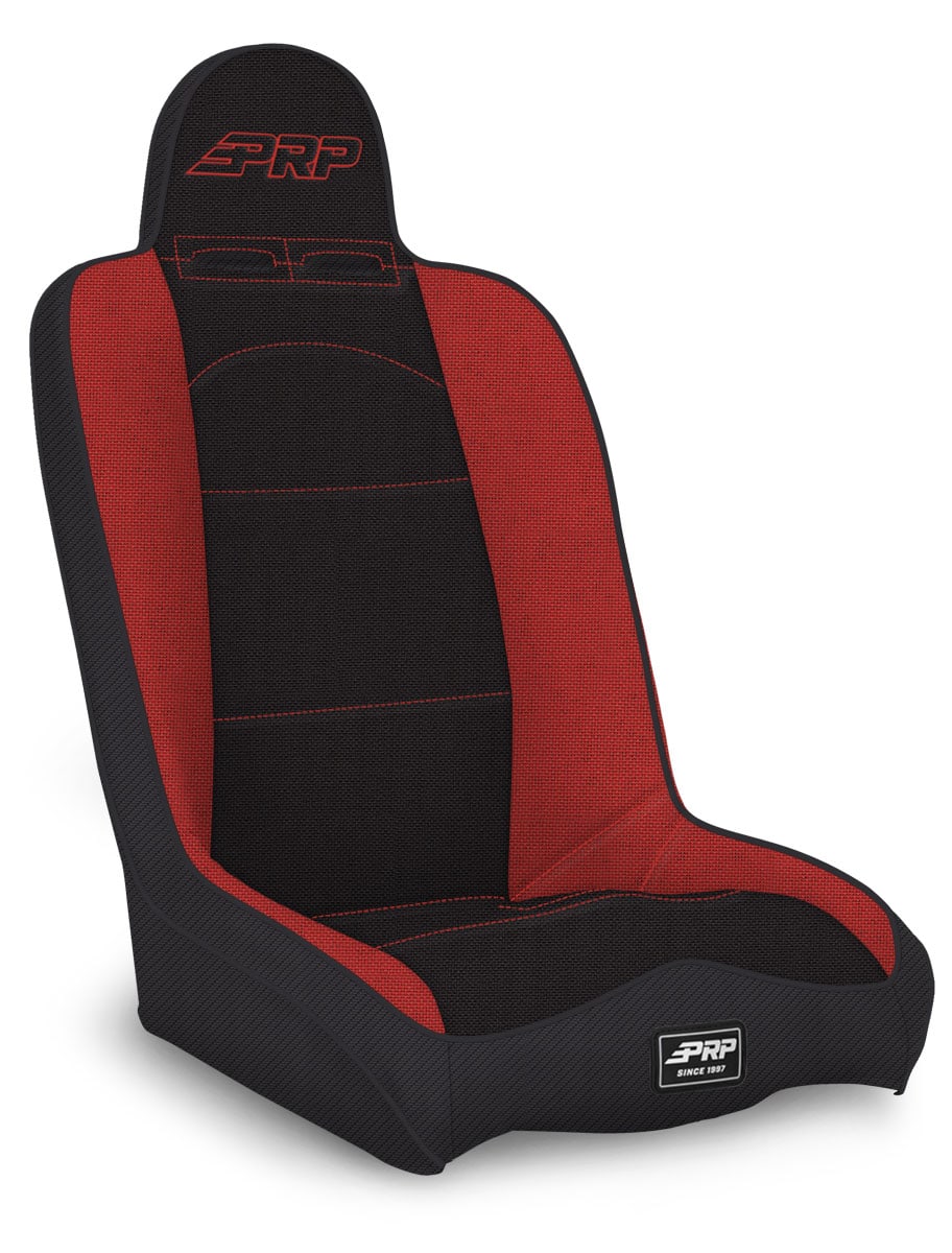 PRP Seats A140110-72 - Daily Driver High Back Suspension Seat Black and Red Tweed PRP Seats A140110-72 - Daily Driver High Back Suspension Seat Black and Red Tweed
