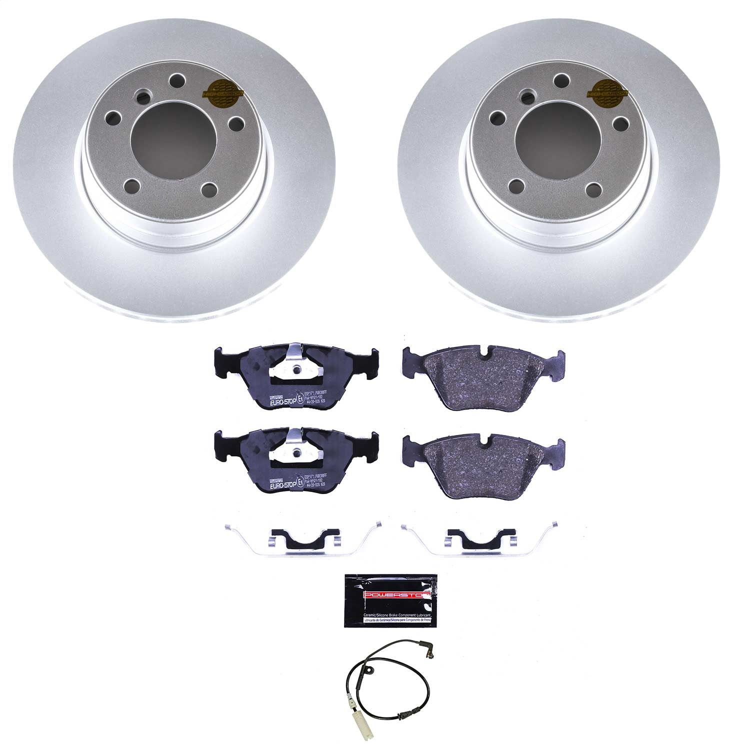 PowerStop ESK5156 - Power Stop 04-05 BMW 525i Front Euro-Stop Brake Kit