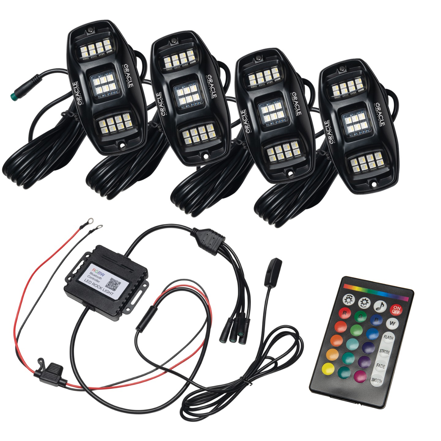 ORACLE Lighting 5895-339 - Underbody  RGB+W Wheel Well Rock Light Kit - 4 PCS - ColorSHIFT