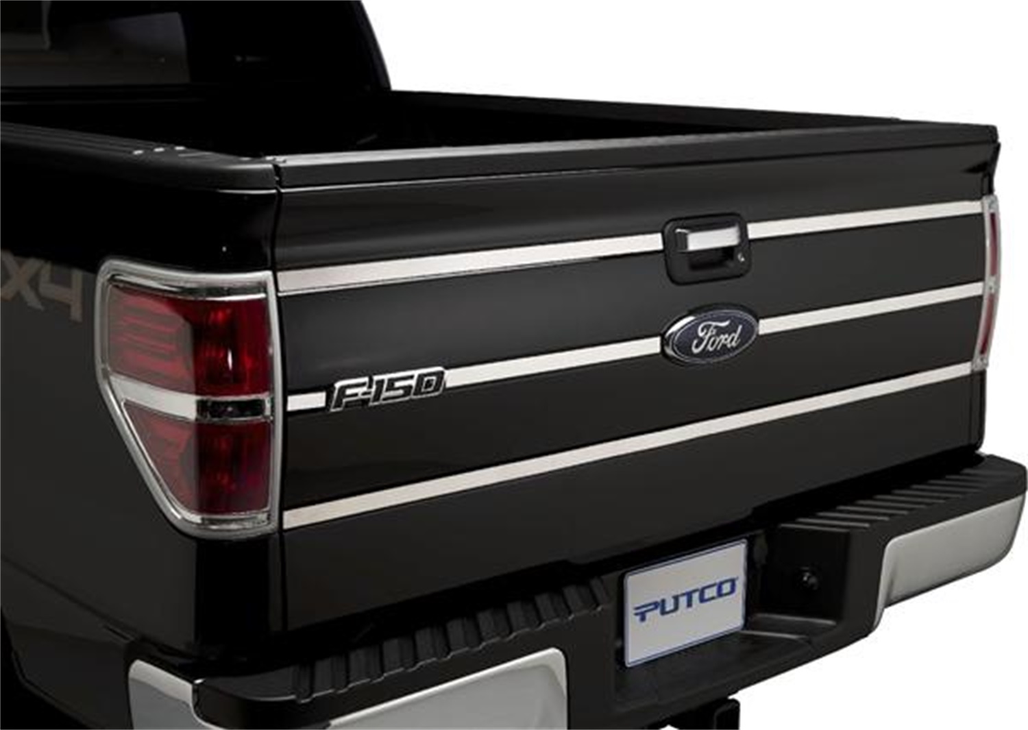 Putco 402702 - 09-14 Ford F-150 - SS Tailgate Accent - 6pcs (3 Horizontal Lines) Tailgate Accents