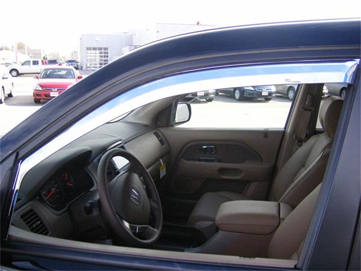 Putco 480401 - 03-08 Honda Pilot (Front Only) Element Chrome Window Visors