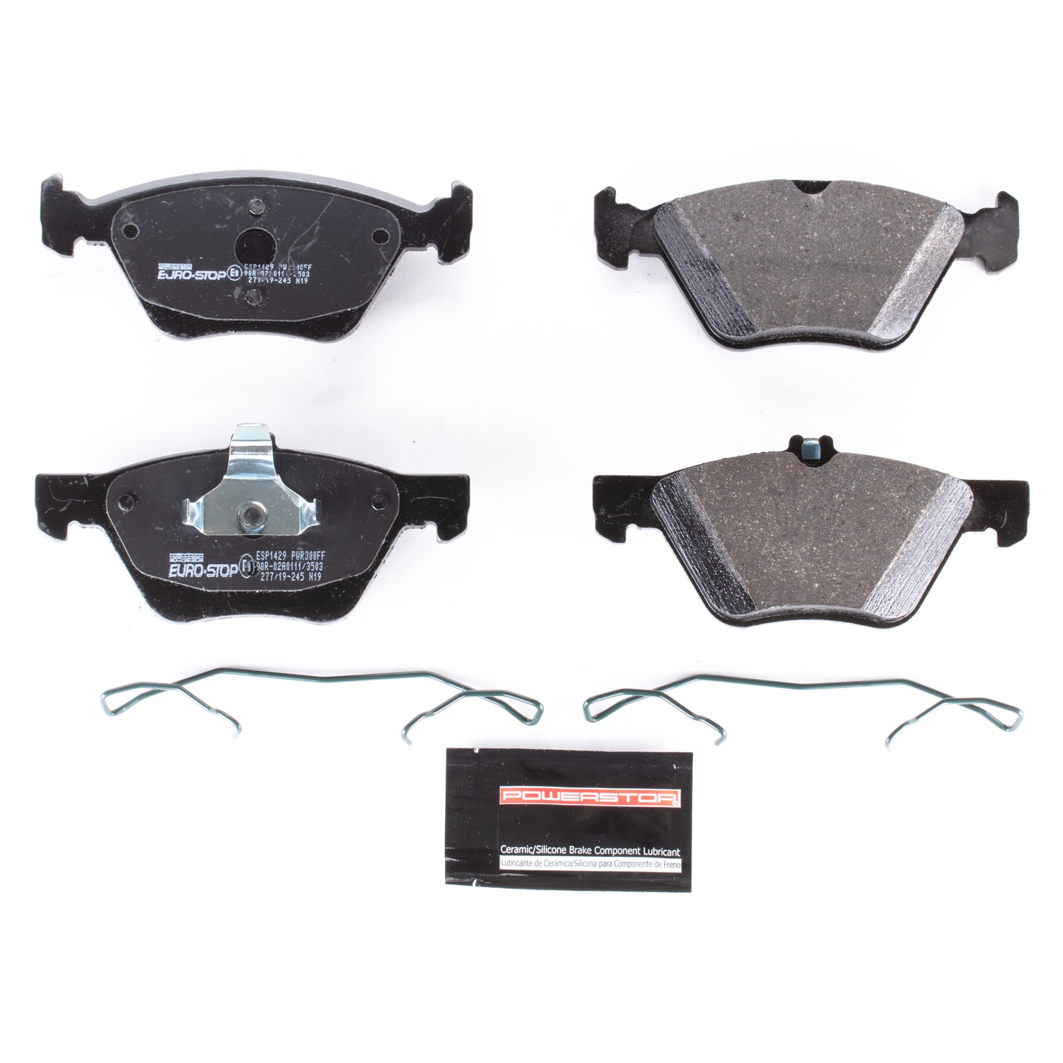 PowerStop ESP1429 - Power Stop 06-09 Mercedes-Benz E350 Euro-Stop ECE-R90 Front Brake Pads