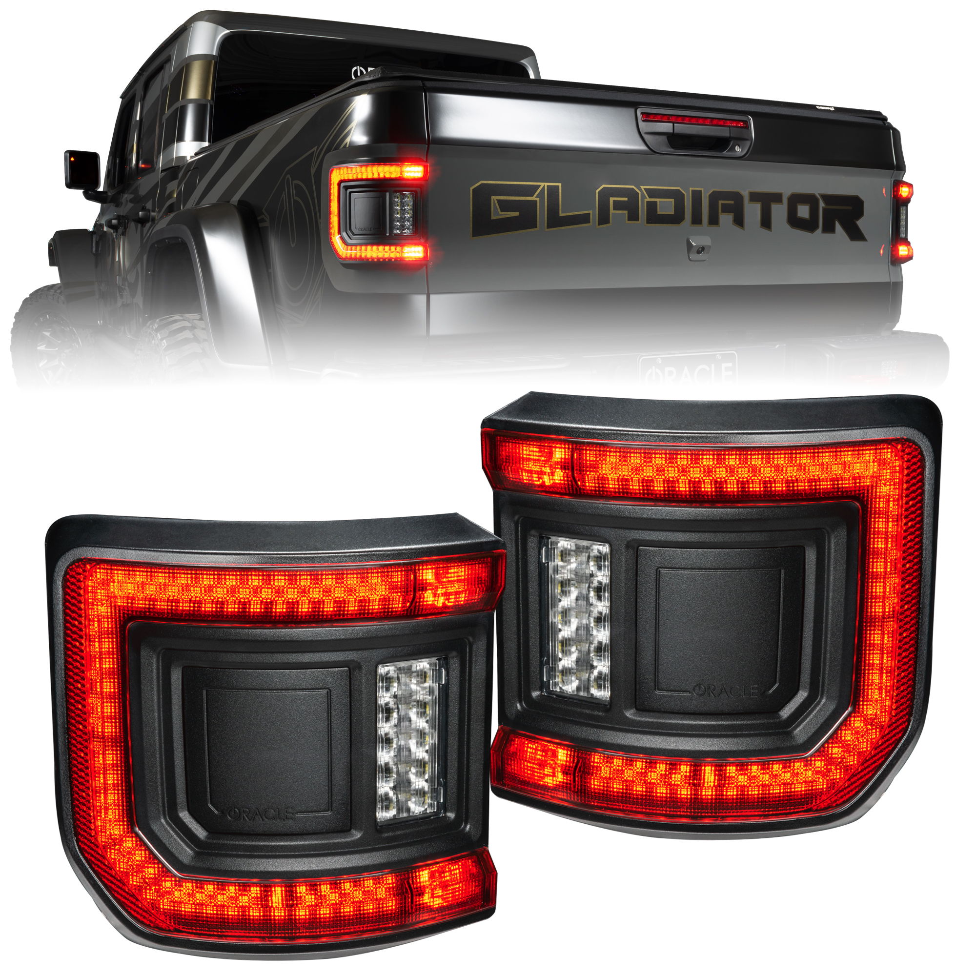 ORACLE Lighting 5882-504-T - 2020+ Jeep Gladiator JT Flush Mount LED Tail Lights - Tinted Lens ORACLE Lighting 5882-504-T - 2020+ Jeep Gladiator JT Flush Mount LED Tail Lights - Tinted Lens