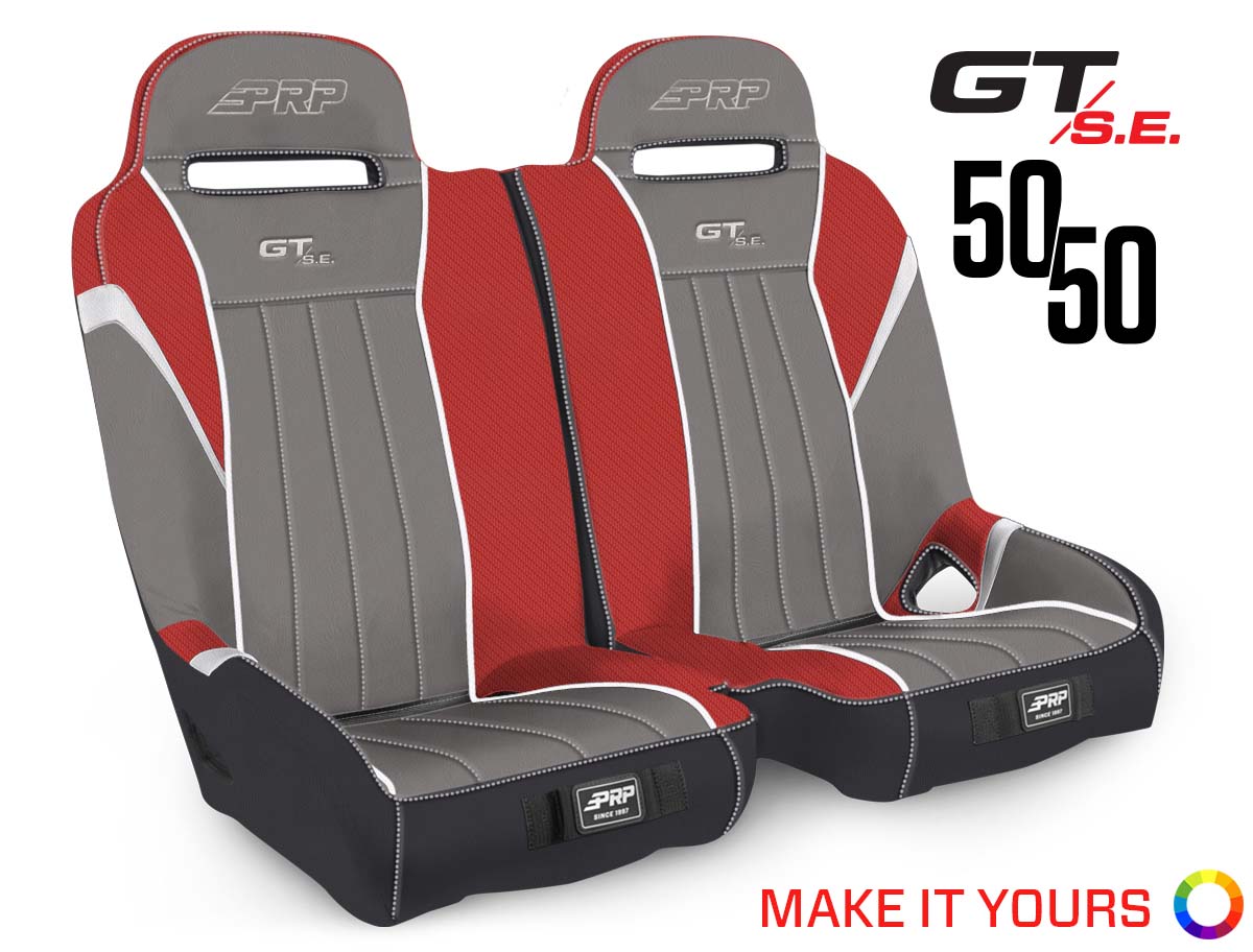 PRP Seats A65 - PRP Polaris RZR S 900/XP 1000/Turbo/Turbo S GT/S.E. 50/50 Front Suspension Bench Seat PRP Seats A65 - PRP Polaris RZR S 900/XP 1000/Turbo/Turbo S GT/S.E. 50/50 Front Suspension Bench Seat