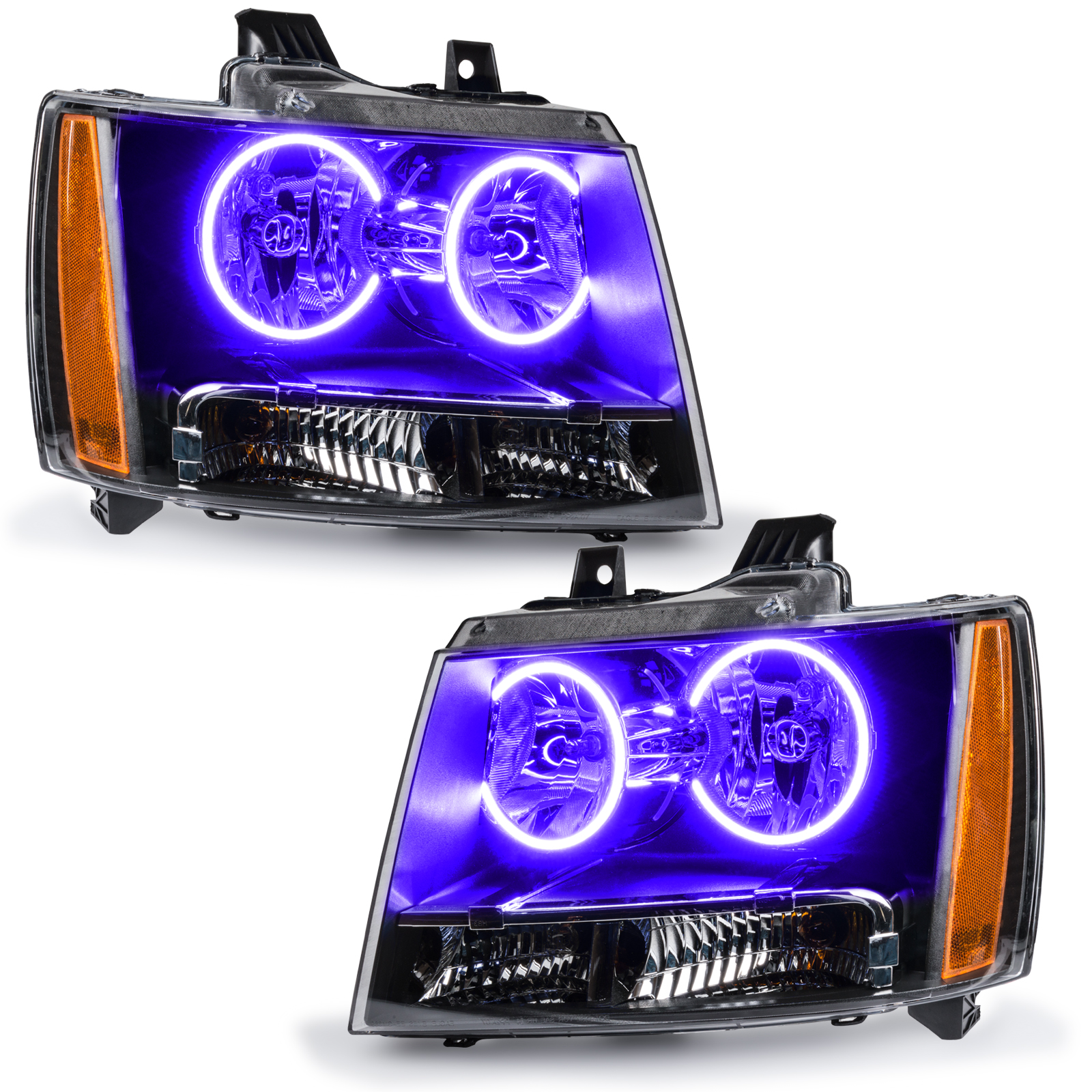 ORACLE Lighting 7010-007 - Lighting 07-14 Chevrolet Tahoe Pre-Assembled LED Halo Headlights -UV/Purple