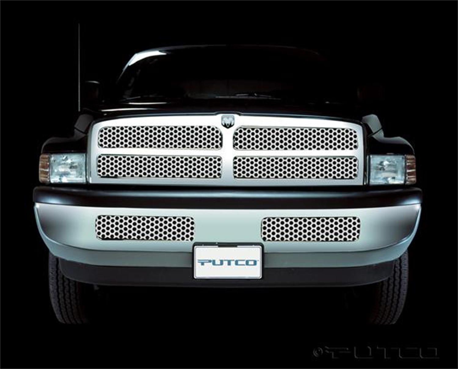 Putco 84103 - 94-02 Ram 2500/3500 (Except Sport) Punch Stainless Steel Grilles Putco 84103 - 94-02 Ram 2500/3500 (Except Sport) Punch Stainless Steel Grilles