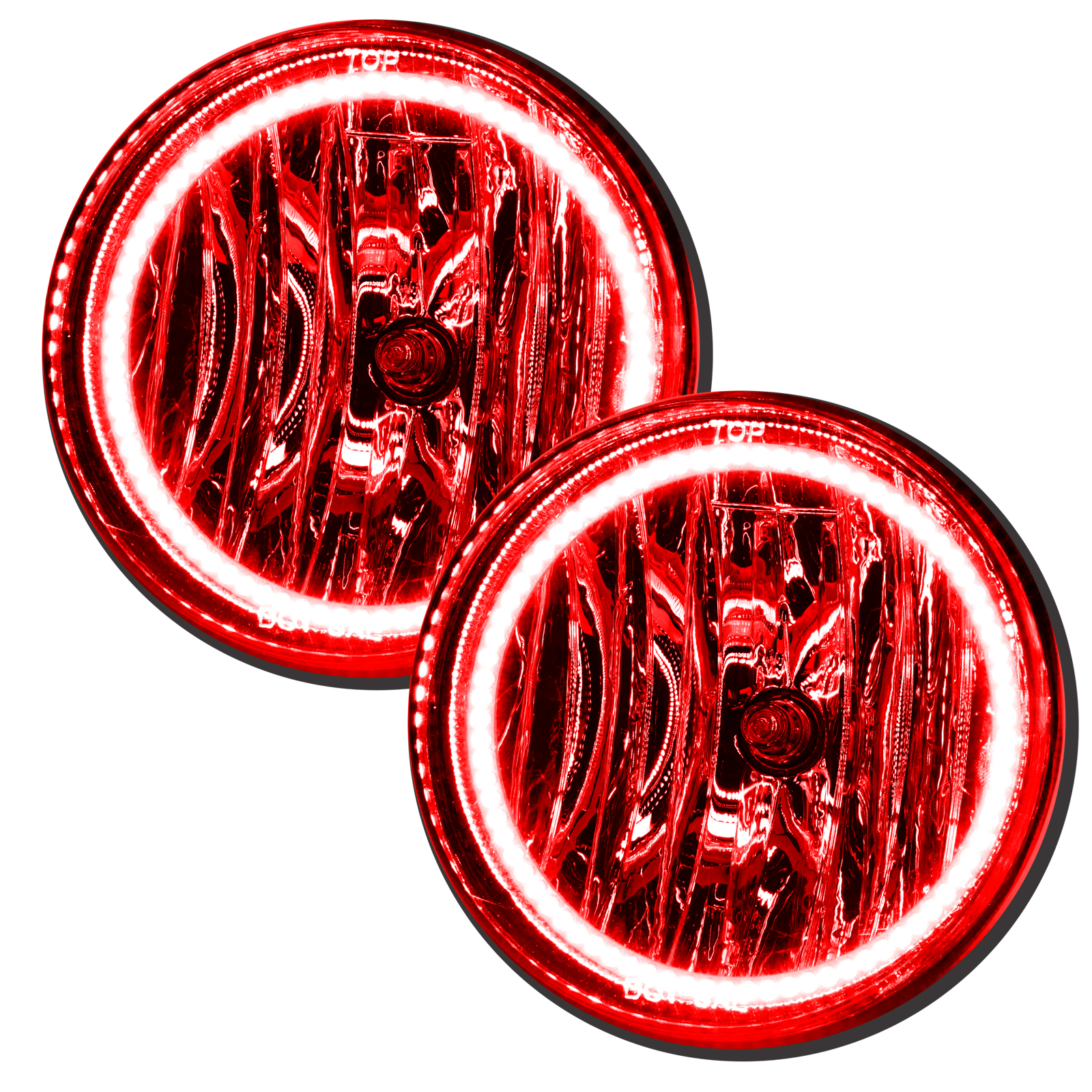 ORACLE Lighting 7055-003 - Lighting 07-14 GMC Sierra Pre-Assembled LED Halo Fog Lights -Red