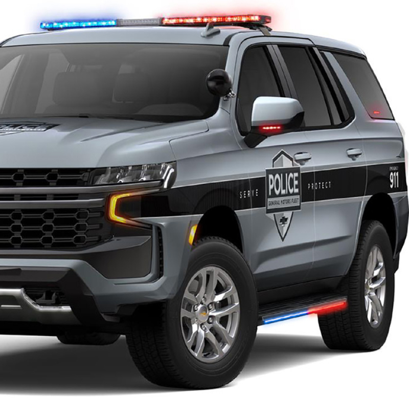 Putco 901301660 - 15-23 Chevrolet Tahoe Blade Rocker Kits Sideliners - Red/Blue w/ White Override