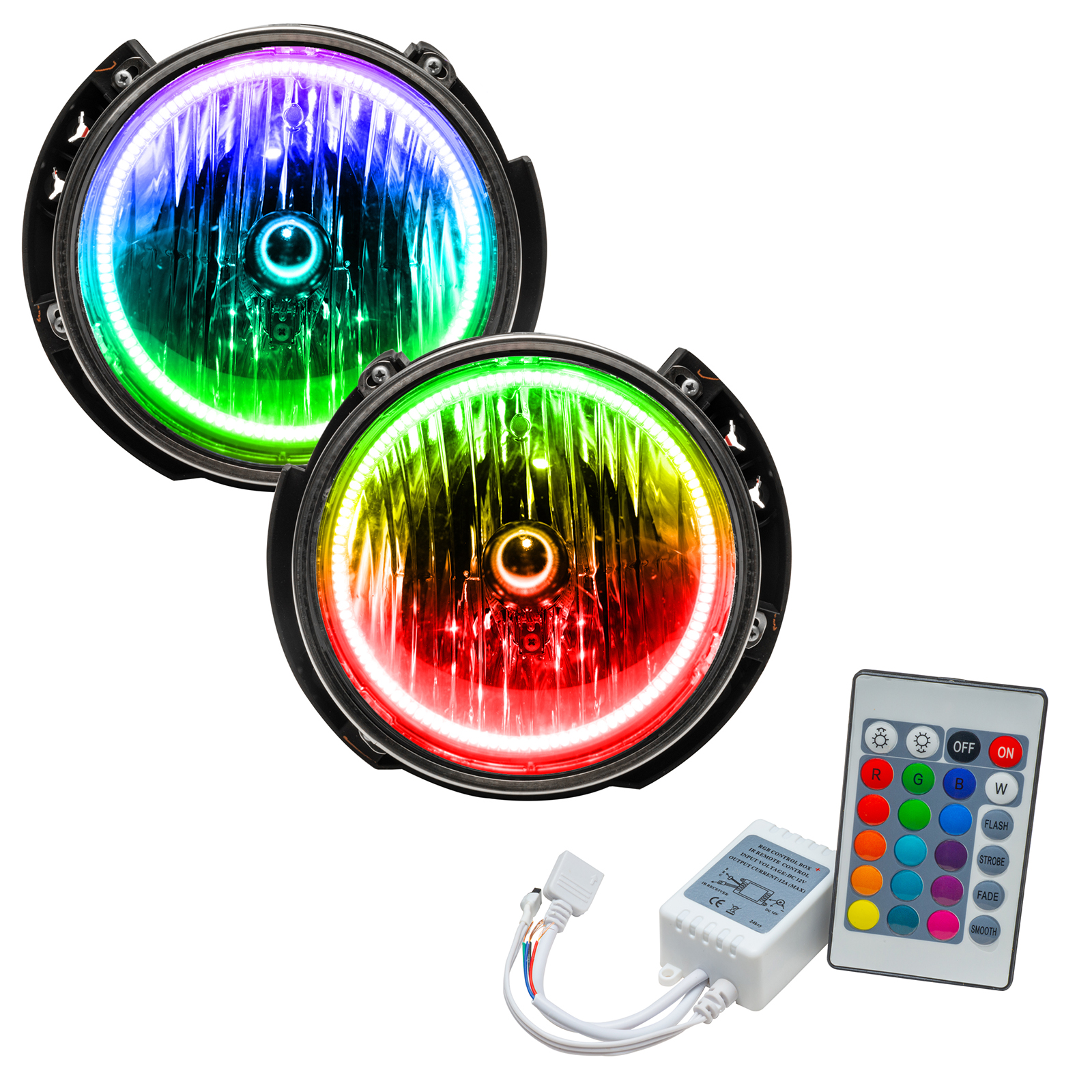 ORACLE Lighting 7079-504 - 07-16 Jeep Wrangler JK SMD HL - ColorSHIFT w/ Simple Controller ORACLE Lighting 7079-504 - 07-16 Jeep Wrangler JK SMD HL - ColorSHIFT w/ Simple Controller