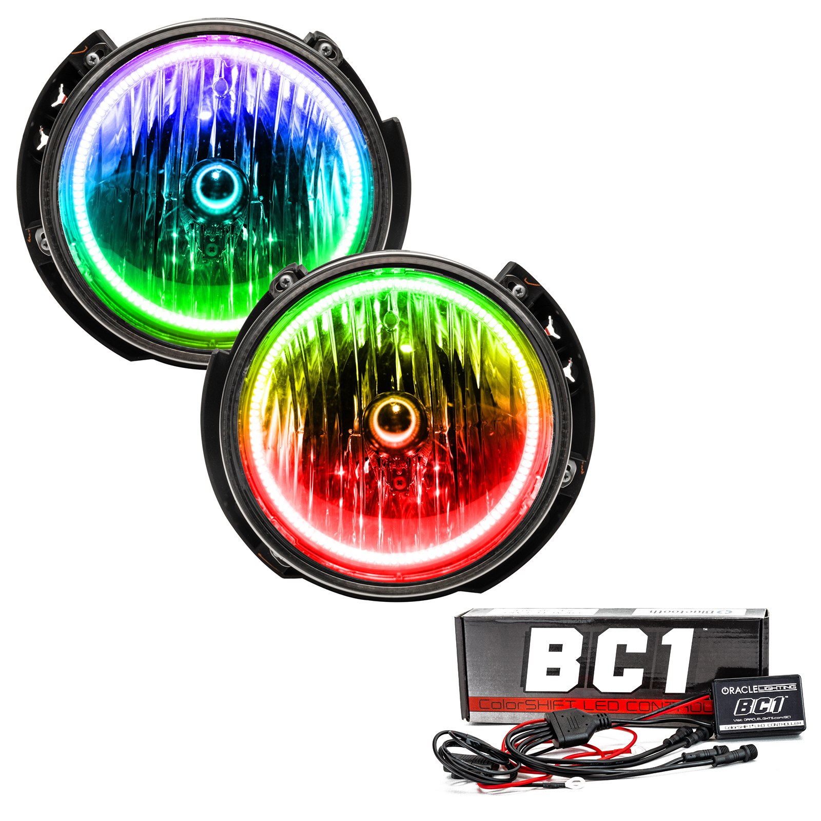 ORACLE Lighting 7079-335 - 07-16 Jeep Wrangler JK SMD HL - ColorSHIFT w/ BC1 Controller ORACLE Lighting 7079-335 - 07-16 Jeep Wrangler JK SMD HL - ColorSHIFT w/ BC1 Controller