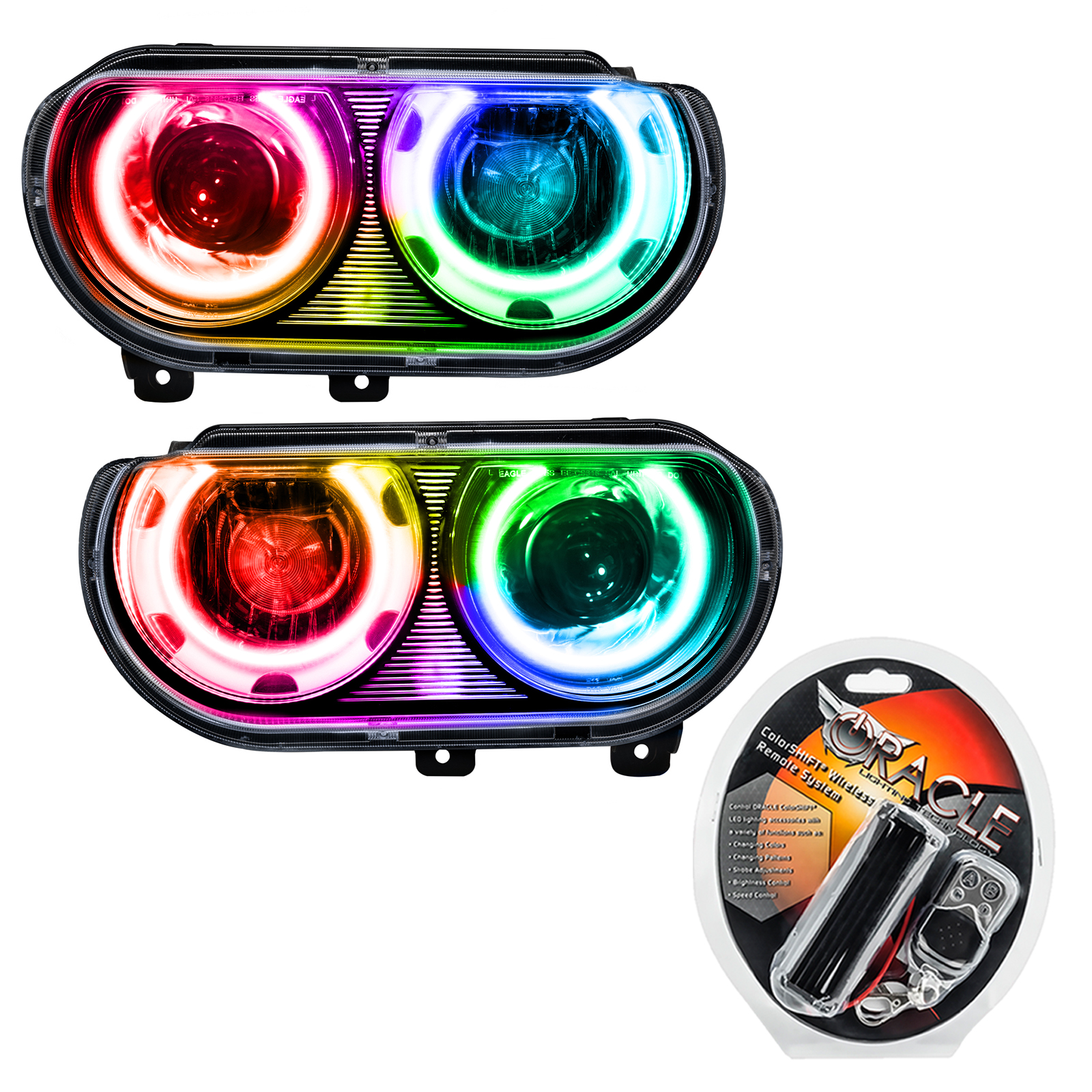 ORACLE Lighting 7132-330 - 08-14 Dodge Challenger SMD HL (HID Style) - ColorSHIFT ORACLE Lighting 7132-330 - 08-14 Dodge Challenger SMD HL (HID Style) - ColorSHIFT