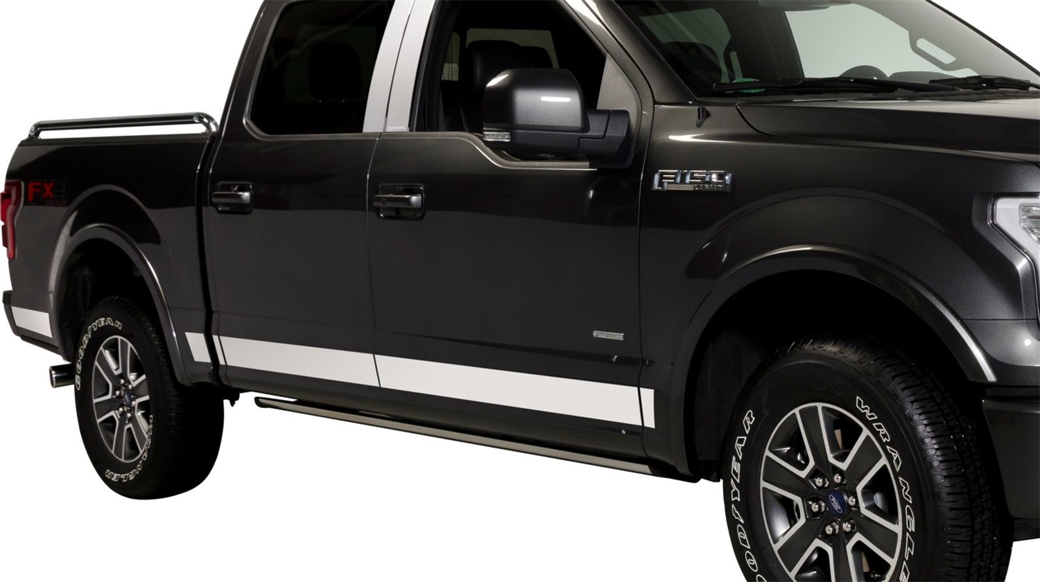 Putco 9751465 - 17-20 Ford SuperDuty Super Cab 8ft Box - 12pcs - 4.25in Wide SS Rocker Panels