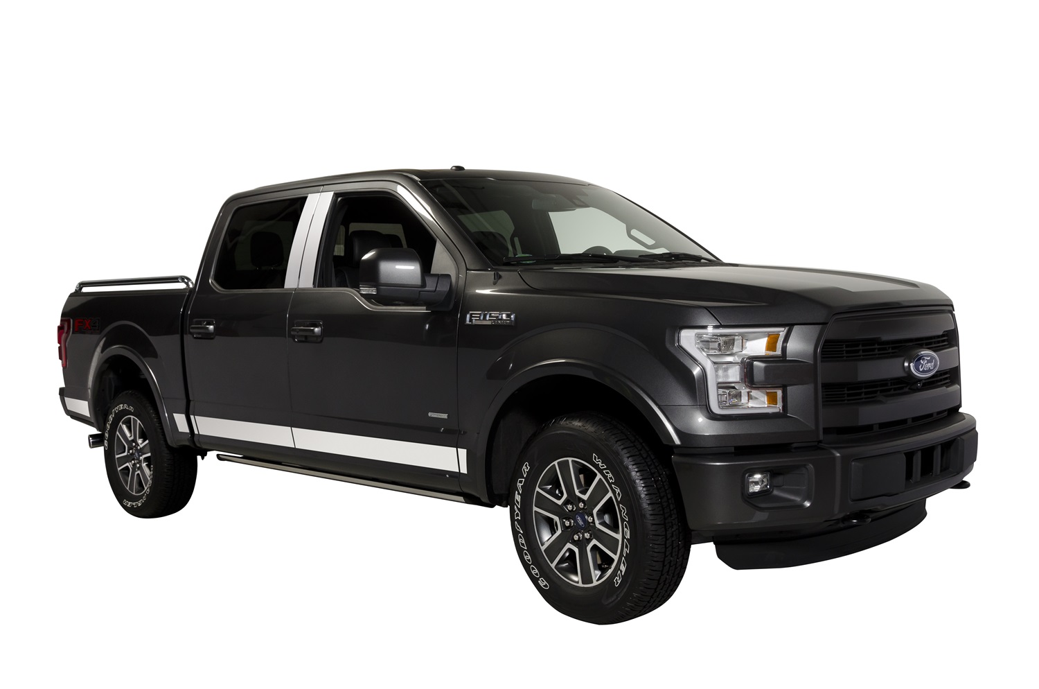 Putco 9751444 - 15-20 Ford F-150 Super Crew Cab 5.5ft Short Box (4.25in Tall - 12pcs) SS Rocker Panels