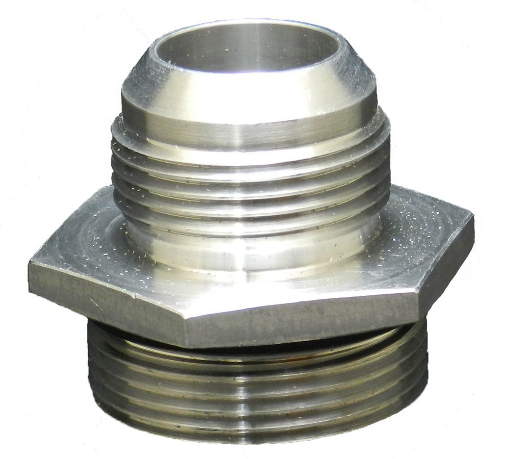 Pwr North America 78-00102 - Fitting - Adapter - Straight - 20 AN Male to 20 AN Male O-Ring - Aluminum - Natural - PWR / C&R Radiators - Each
