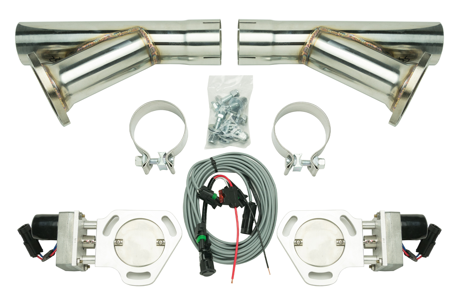 Pypes HVE10K - Dual Electric Cutout Kit For 2.5 Inch Exhaust Includes Y-Pipes Performance Exhaust Pypes HVE10K - Dual Electric Cutout Kit For 2.5 Inch Exhaust Includes Y-Pipes Performance Exhaust