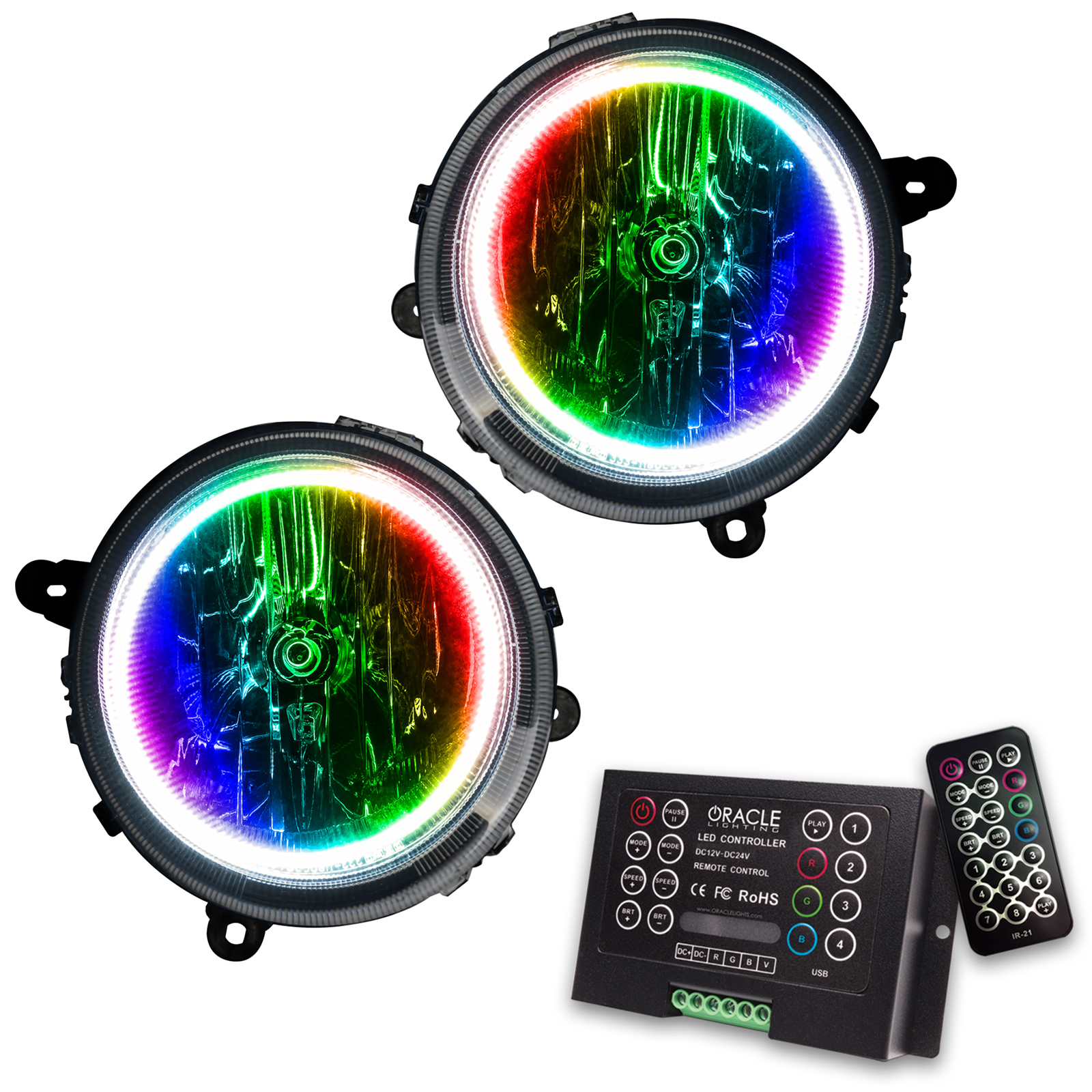 ORACLE Lighting 7168-333 - 07-16 Jeep Patriot/Jeep Compass SMD HL - ColorSHIFT w/ 2.0 Controller