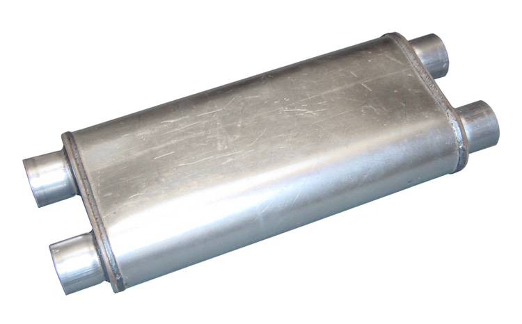 Pypes MVR100 - Race Pro Series Muffler 2.5 in Dual Inlet/Outlet 20 in L Hardware Not Incl Natural 409 Stainless Steel Exhaust Pypes MVR100 - Race Pro Series Muffler 2.5 in Dual Inlet/Outlet 20 in L Hardware Not Incl Natural 409 Stainless Steel Exhaust