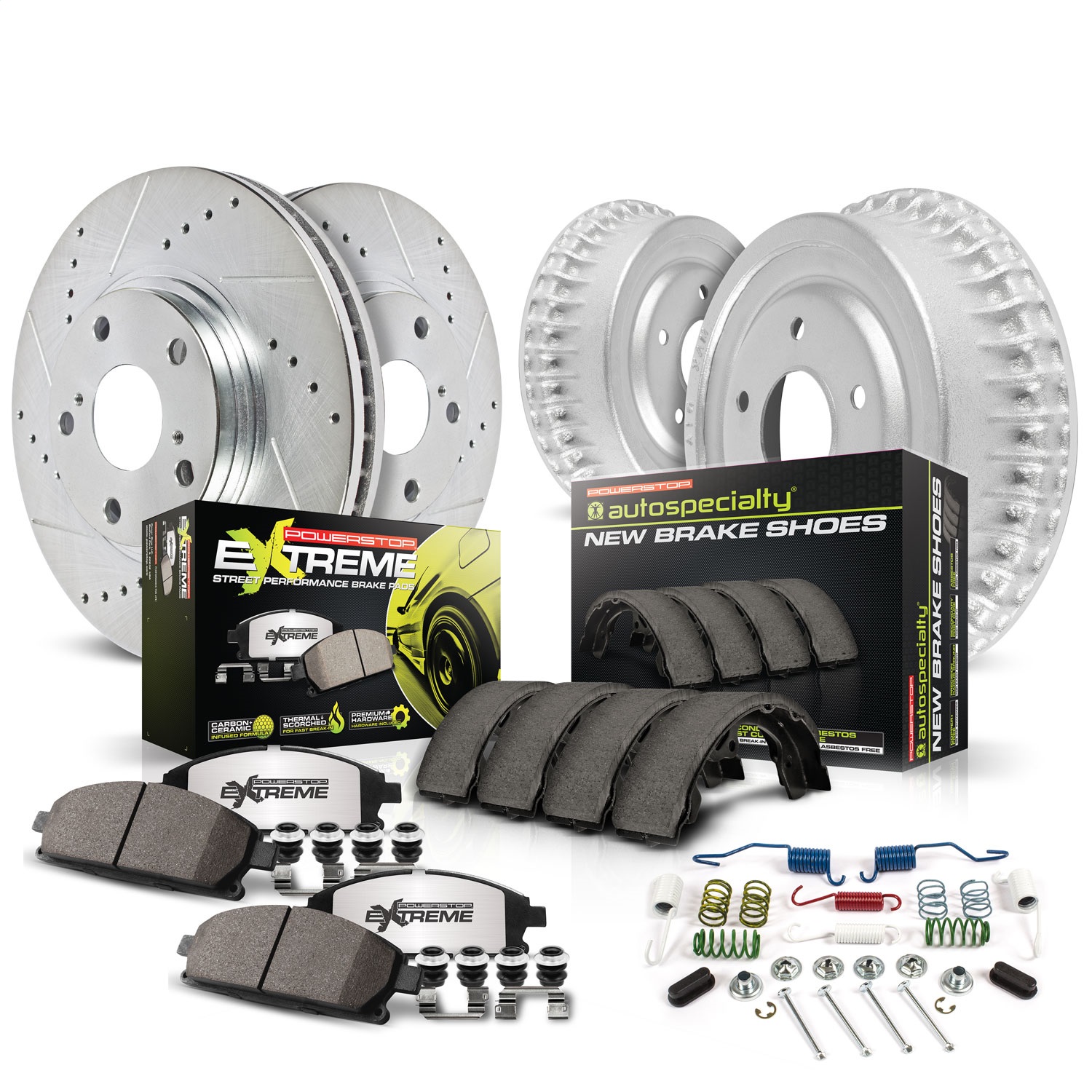 PowerStop K15023DK-26 - Power Stop 1975 Buick Skylark Front & Rear Z26 Street Warrior Brake Kit PowerStop K15023DK-26 - Power Stop 1975 Buick Skylark Front & Rear Z26 Street Warrior Brake Kit
