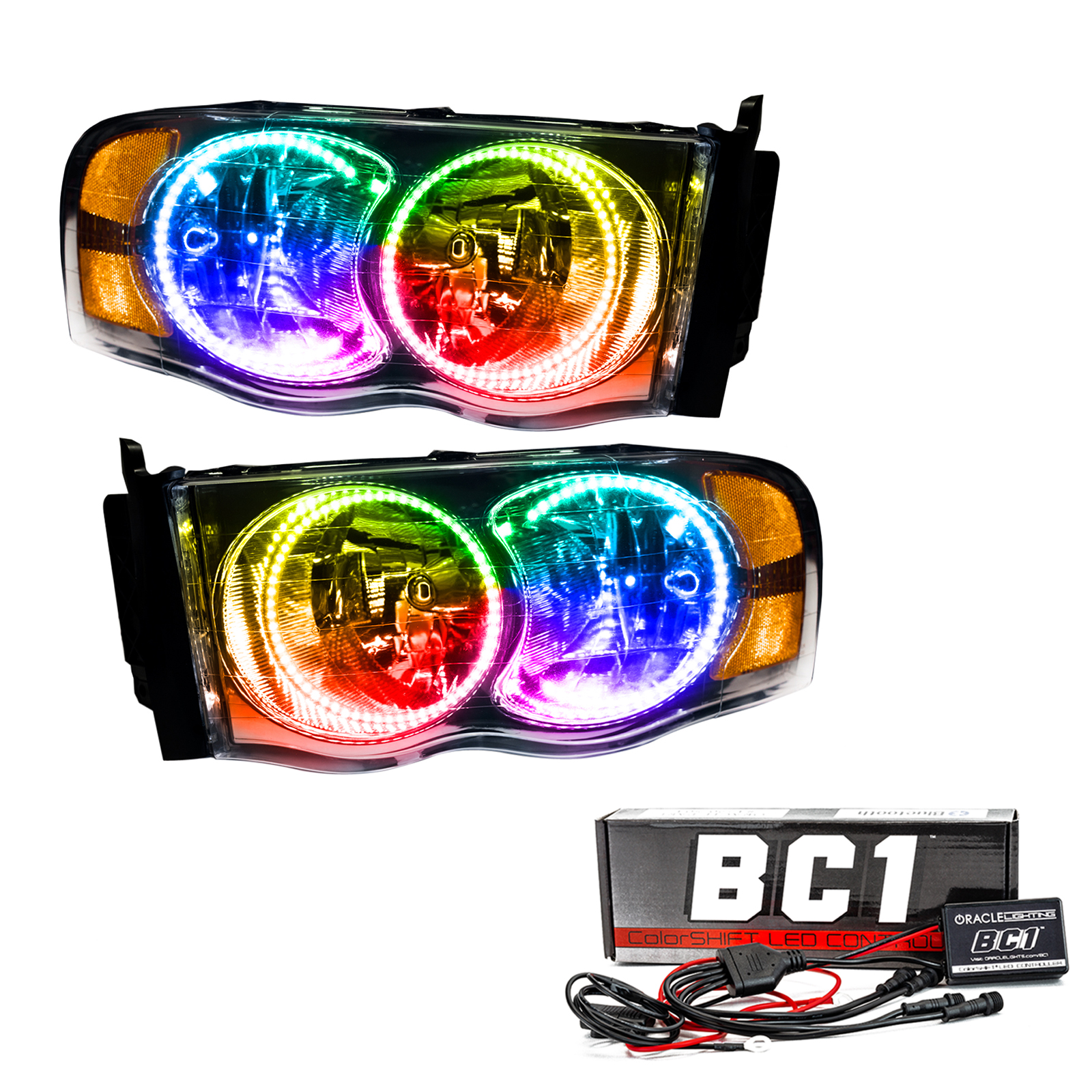 ORACLE Lighting 7164-335 - 02-05 Dodge Ram SMD HL - ColorSHIFT w/ BC1 Controller