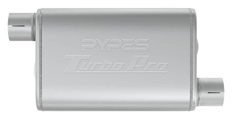 Pypes MVT10 - Turbo Pro Muffler 2.5 Inch Offset Inlet/Offset Outlet Exhaust Pypes MVT10 - Turbo Pro Muffler 2.5 Inch Offset Inlet/Offset Outlet Exhaust