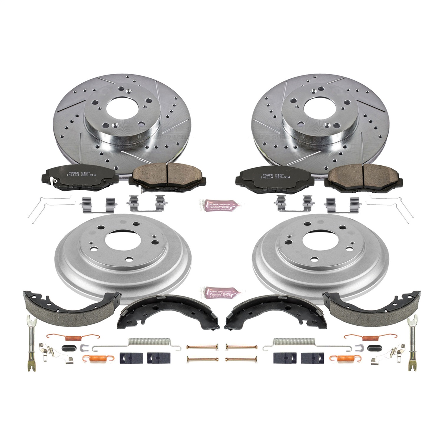 PowerStop K15243DK - Power Stop 13-15 Honda Civic Front & Rear Z23 Evolution Sport Brake Kit PowerStop K15243DK - Power Stop 13-15 Honda Civic Front & Rear Z23 Evolution Sport Brake Kit