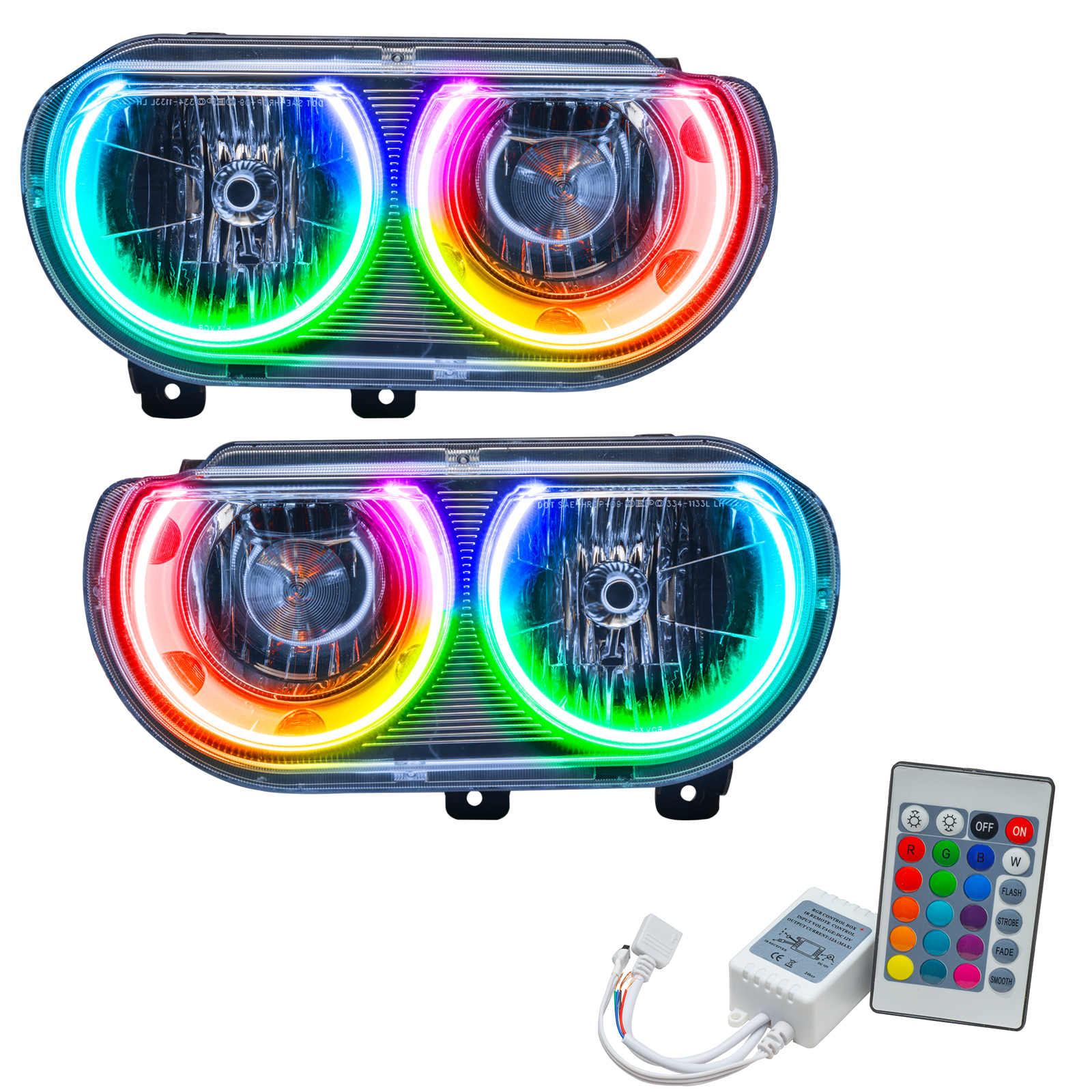 ORACLE Lighting 7720-504 - 08-14 Dodge Challenger SMD HL (Non-HID) - ColorSHIFT w/ Simple Controller ORACLE Lighting 7720-504 - 08-14 Dodge Challenger SMD HL (Non-HID) - ColorSHIFT w/ Simple Controller