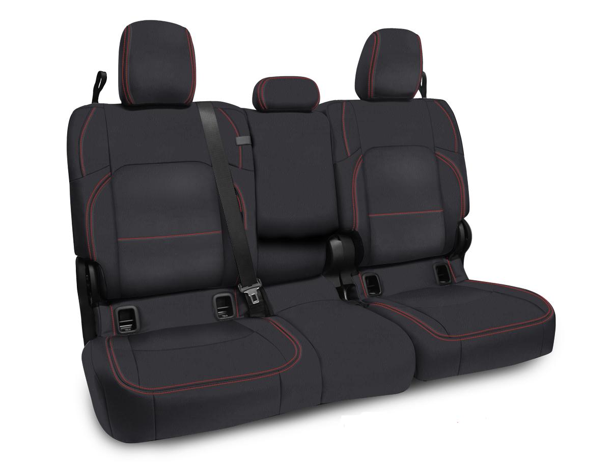 PRP Seats B056-01 - Rear Bench Cover for Jeep Gladiator JT With Armrest Black with Red Stitching PRP Seats B056-01 - Rear Bench Cover for Jeep Gladiator JT With Armrest Black with Red Stitching